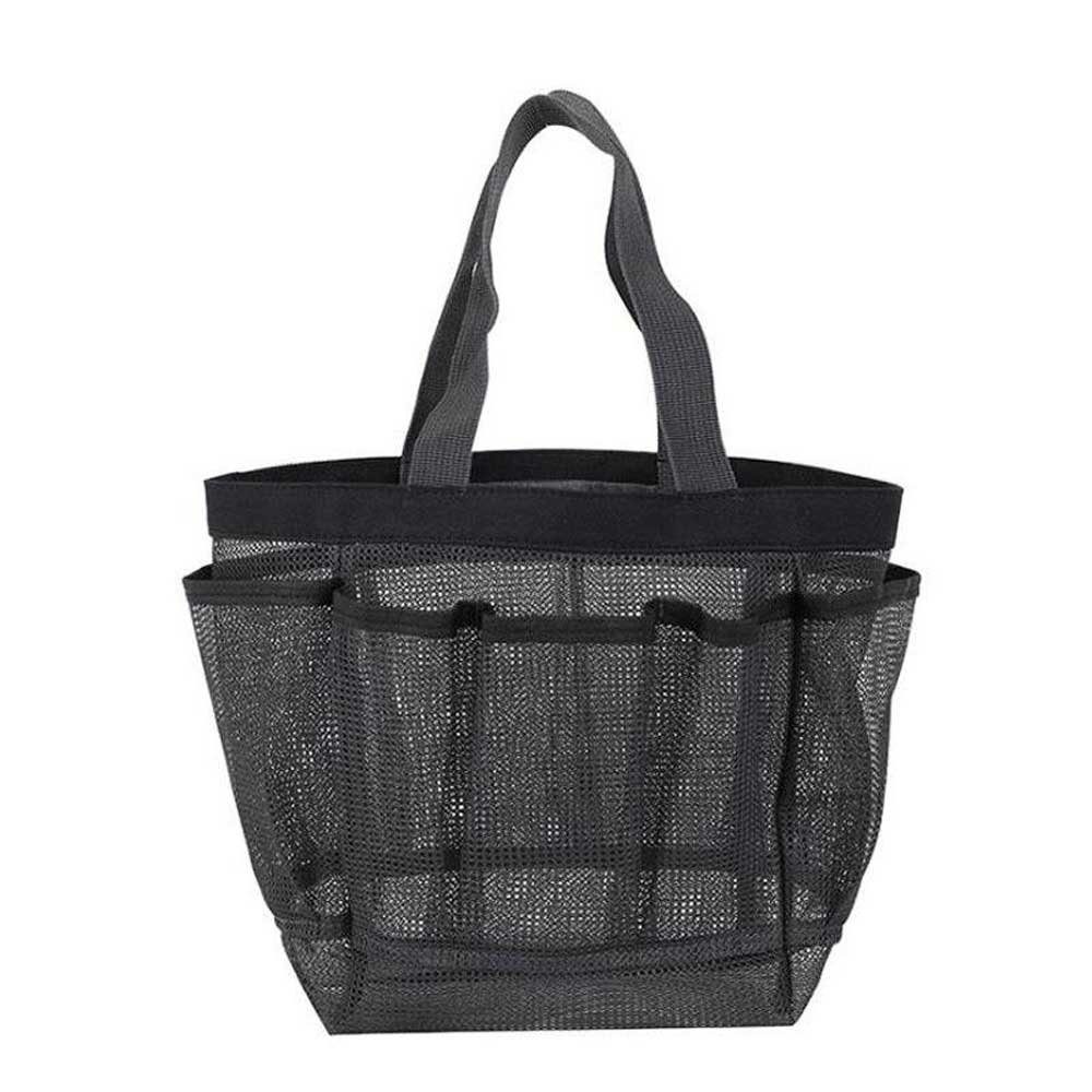 Malantis Freizeittasche Strandnetztasche, Praktische Tasche aus leicht zu reinigendem Mesh (Perfekt für den Ausflug zum Strand oder Schwimmbad - Platz für Handtuch, Duschgel oder Badeschlappen, 1 Stück), Strandtasche in praktischer Größe, modernes Materia