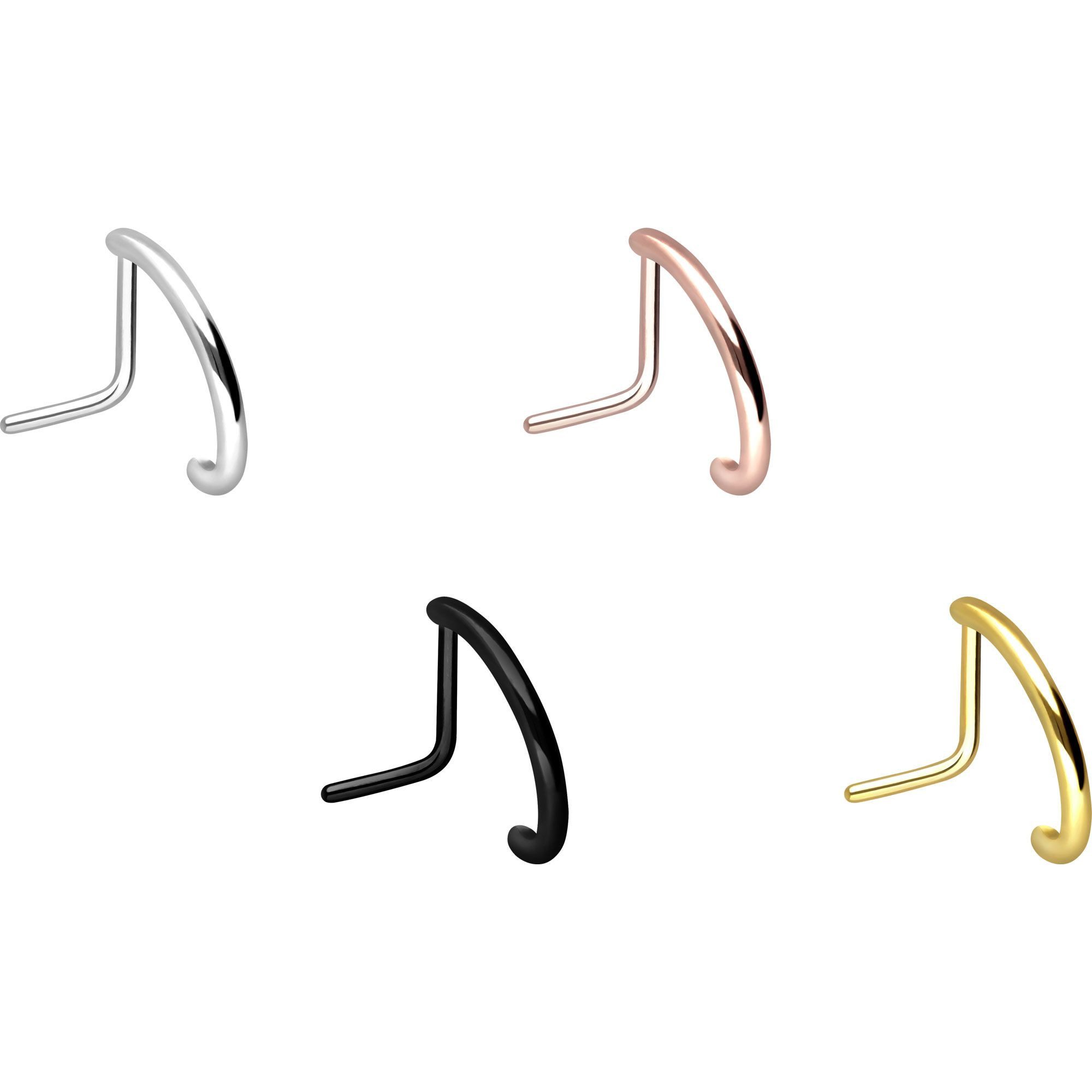 PIERCINGLINE Nasenpiercing Chirurgenstahl Nasenstecker RUNDES DESIGN (Nasen günstig online kaufen