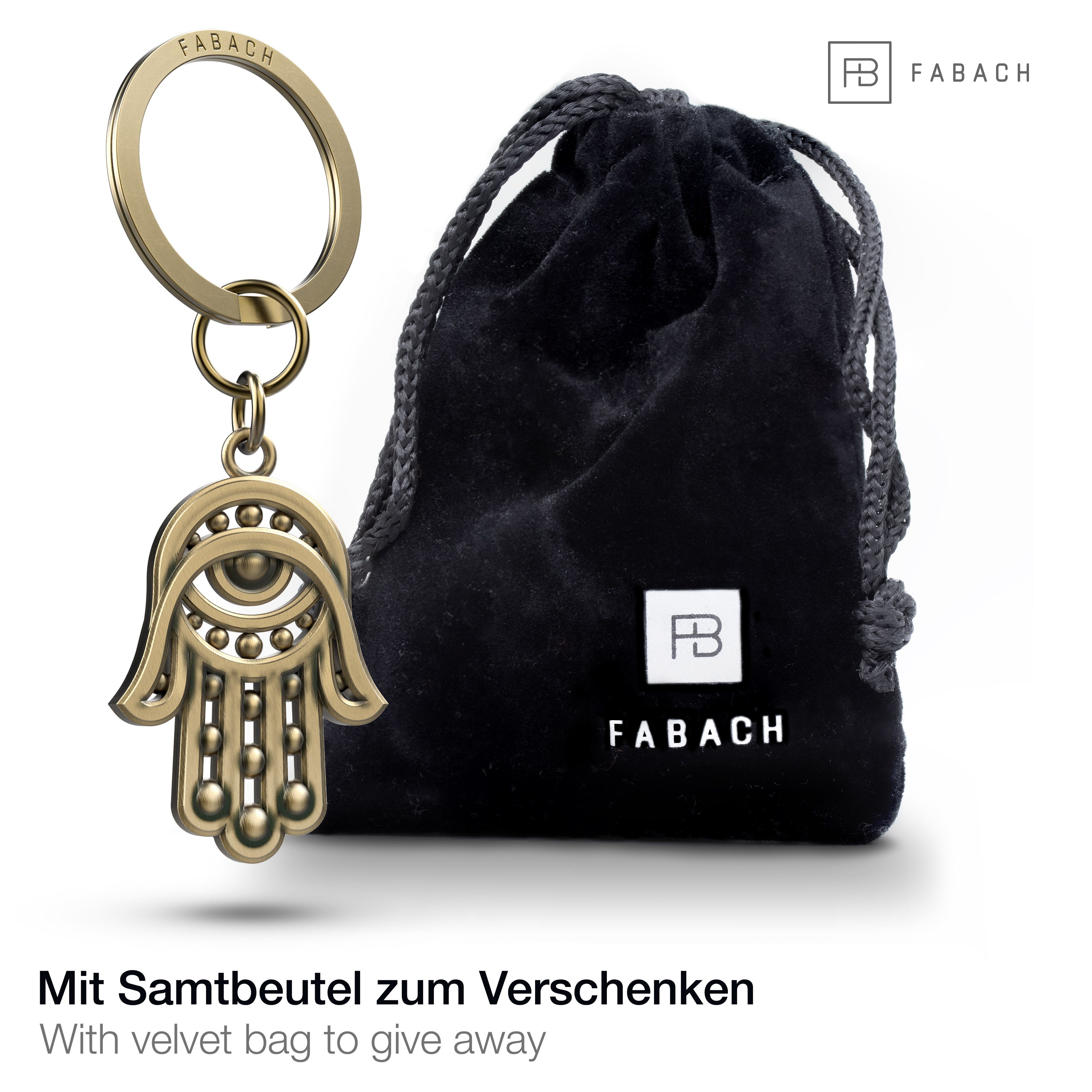 FABACH Schlüsselanhänger Hand der Fatima - Schützende Hand der Fatima - Hamsa Glücksbringer