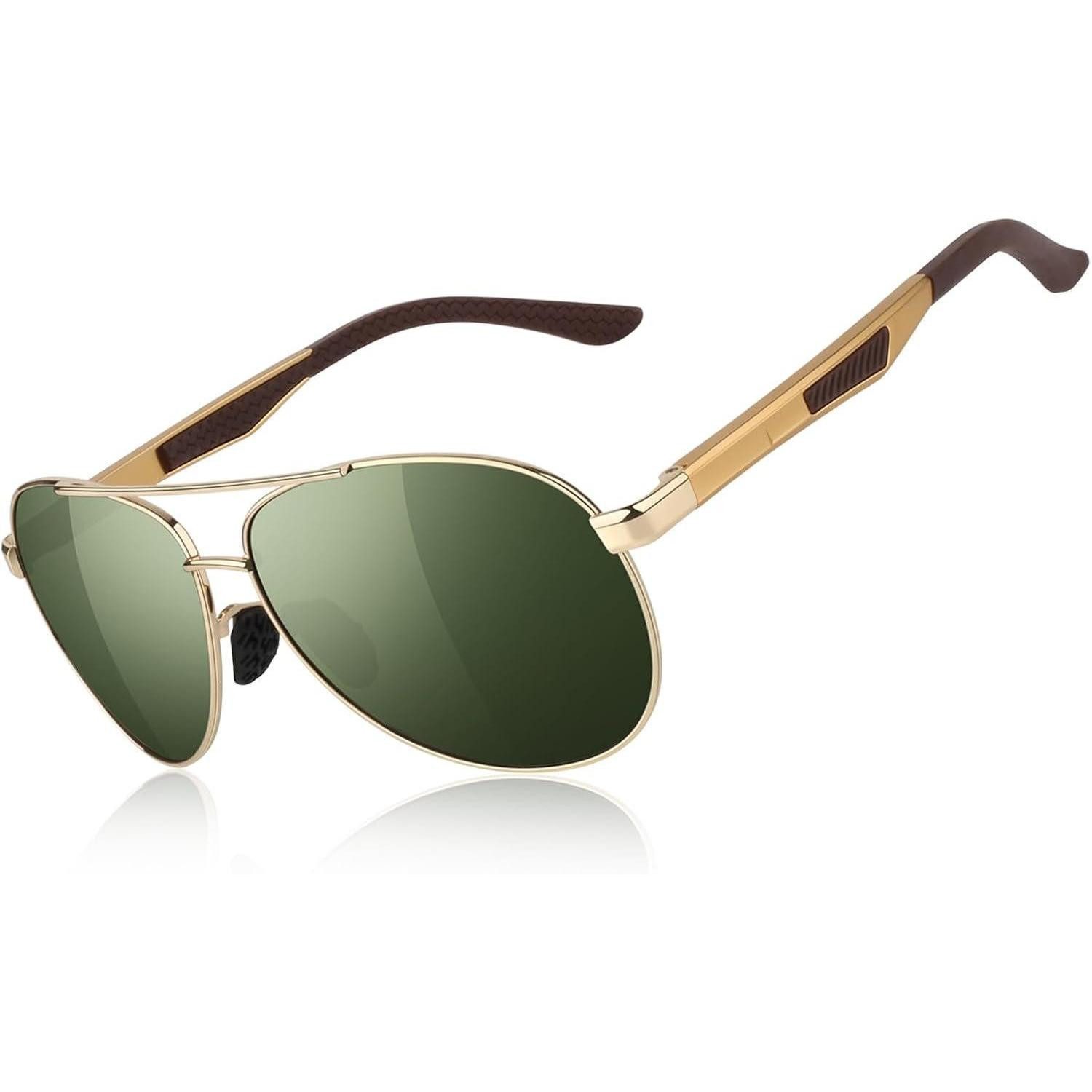 LuxusKollektion Pilotenbrille Sonnenbrille Herren Pilotenbrille Polarisiert H Schwarz Grün