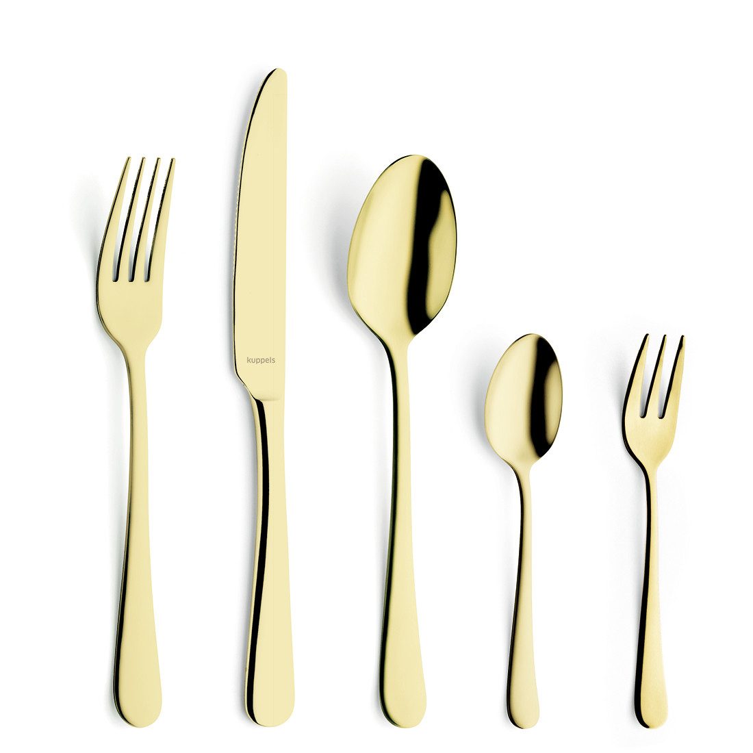 Kuppels Besteck-Set DELIA (30-tlg), 6 Personen, Edelstahl Rostfrei 18/0, Handreinigung empfohlen, champagnerfarbener PVD Veredelung – Bild 5 von 5