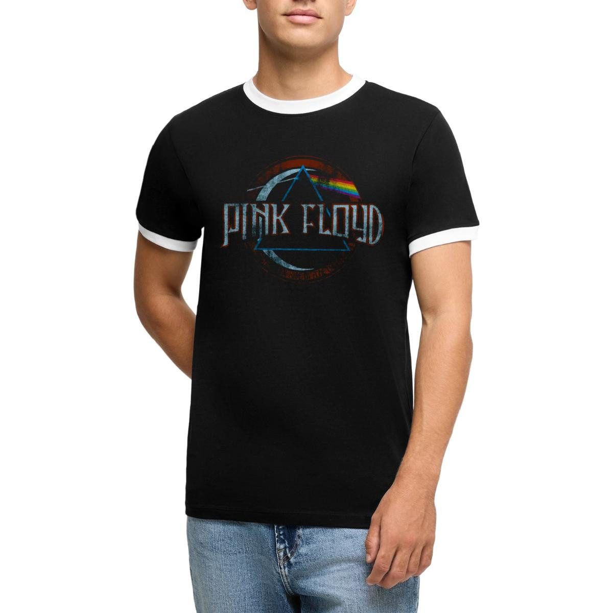 Spreadshirt T-Shirt Pink Floyd Prism Logo Männer Kontrast T-Shirt (1-tlg)