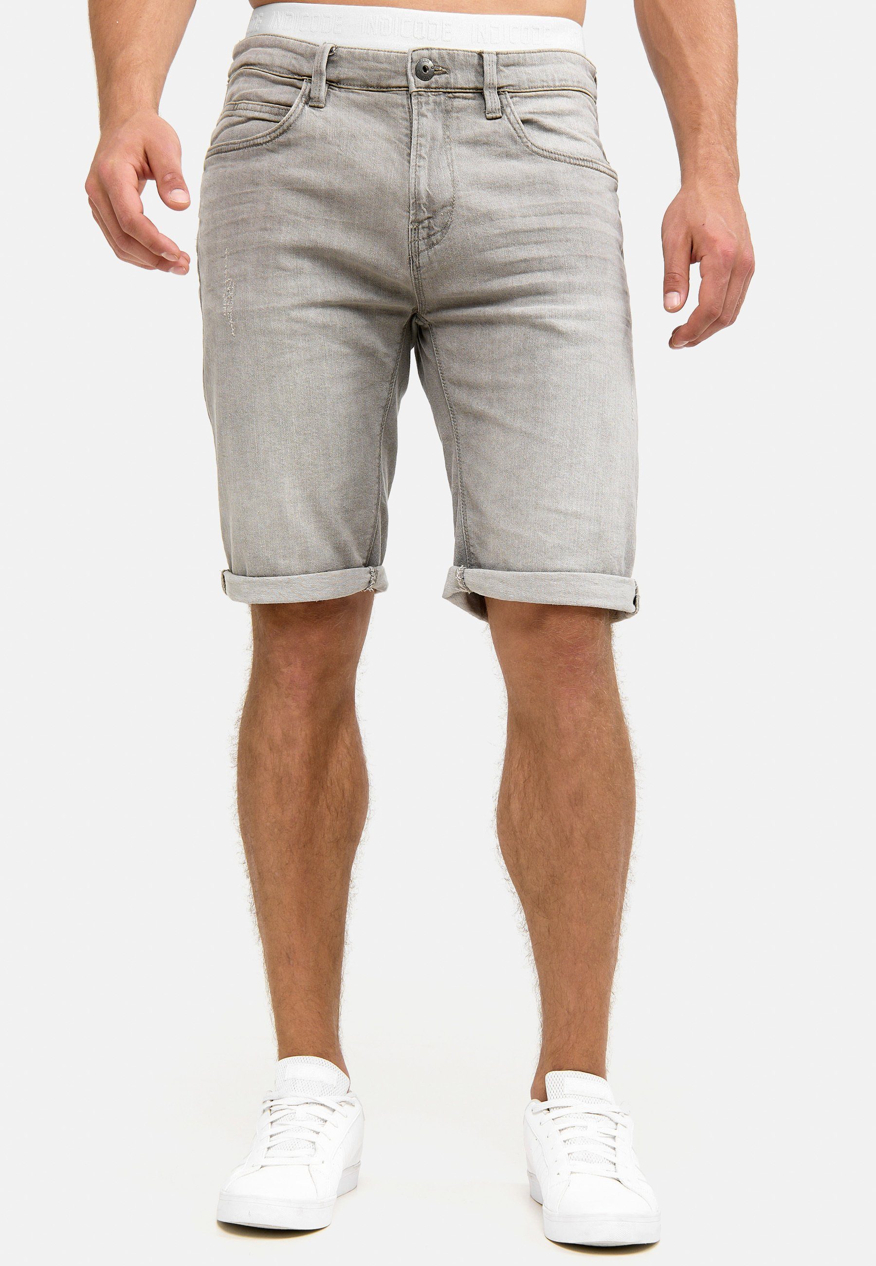 Indicode Jeansshorts Herren Caden Jeans Shorts Herrenshorts mit 5 Taschen, günstig online kaufen