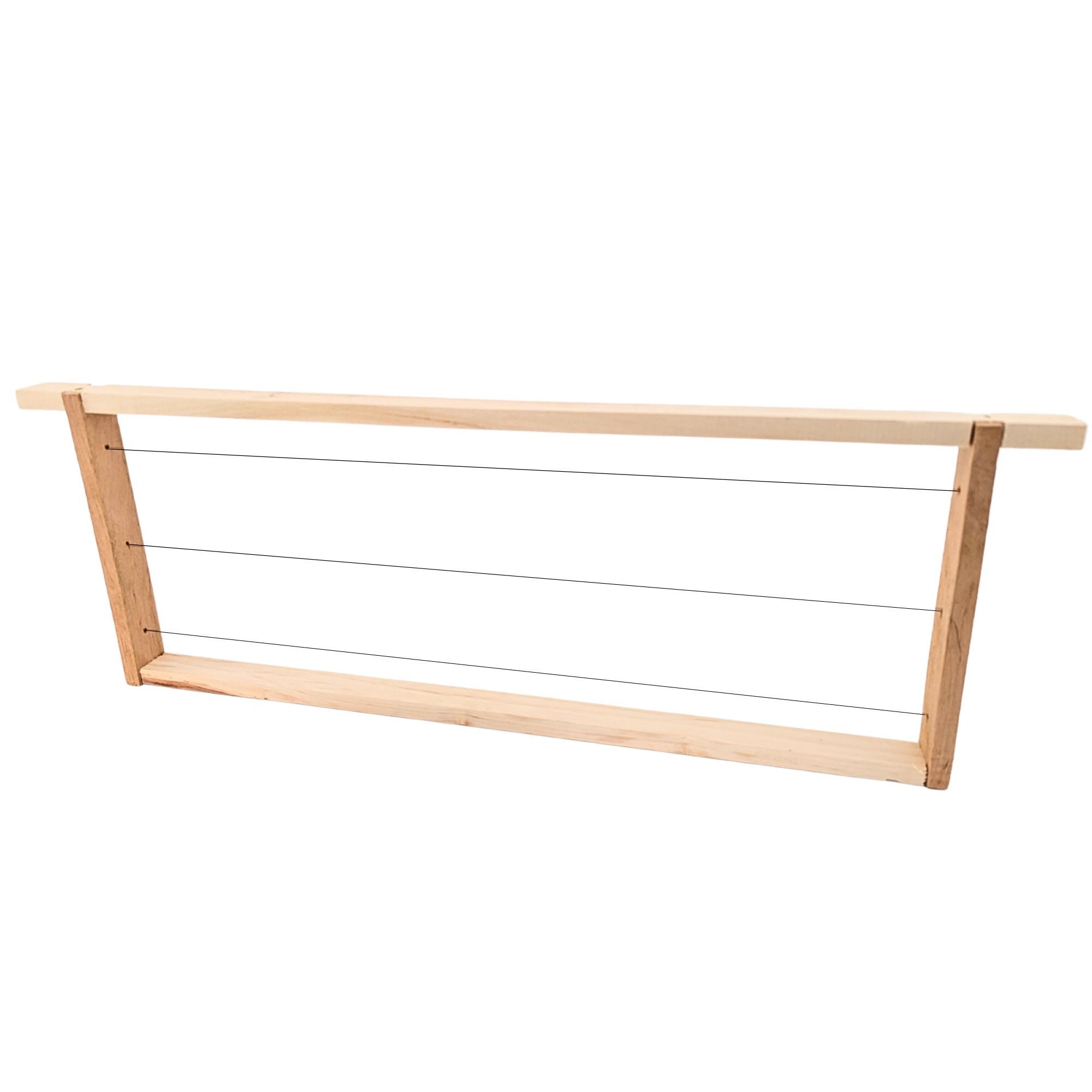 Bienenbeute Zander Rähmchen FLACH 2/3 mit Geraden Seiten 477 x 159 mm