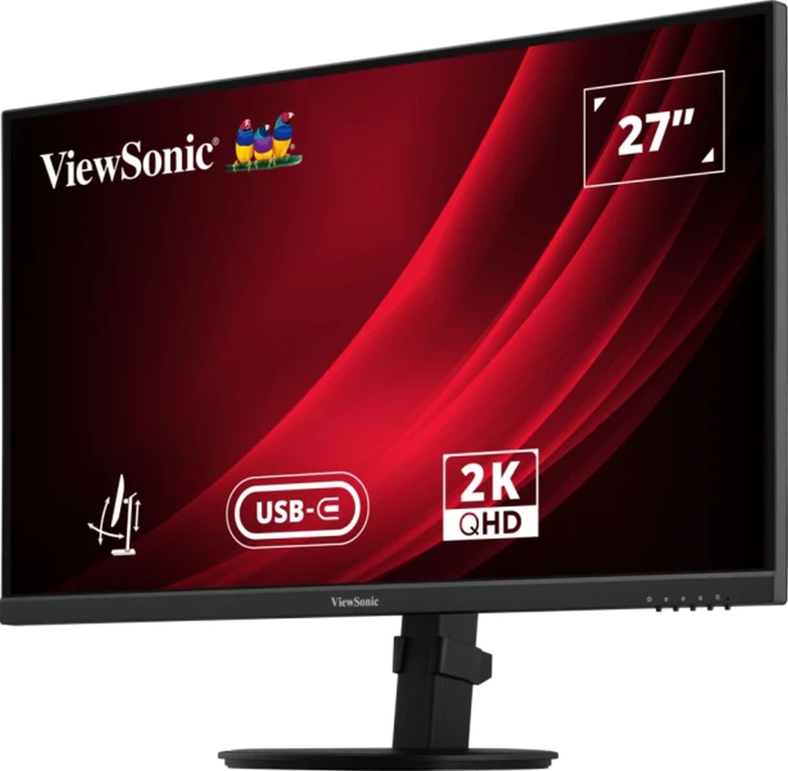 Viewsonic 68,6cm VG2709-2K-MHDU-2 16:9 HDMI/USBC 100Hz QHD TFT-Monitor (2560 x 1440 px, Quad HD, 4 ms Reaktionszeit, 100 Hz, IPS, Lautsprecher, HDR, Kopfhörerbuchse, Pivot, Höhenverstellbar)