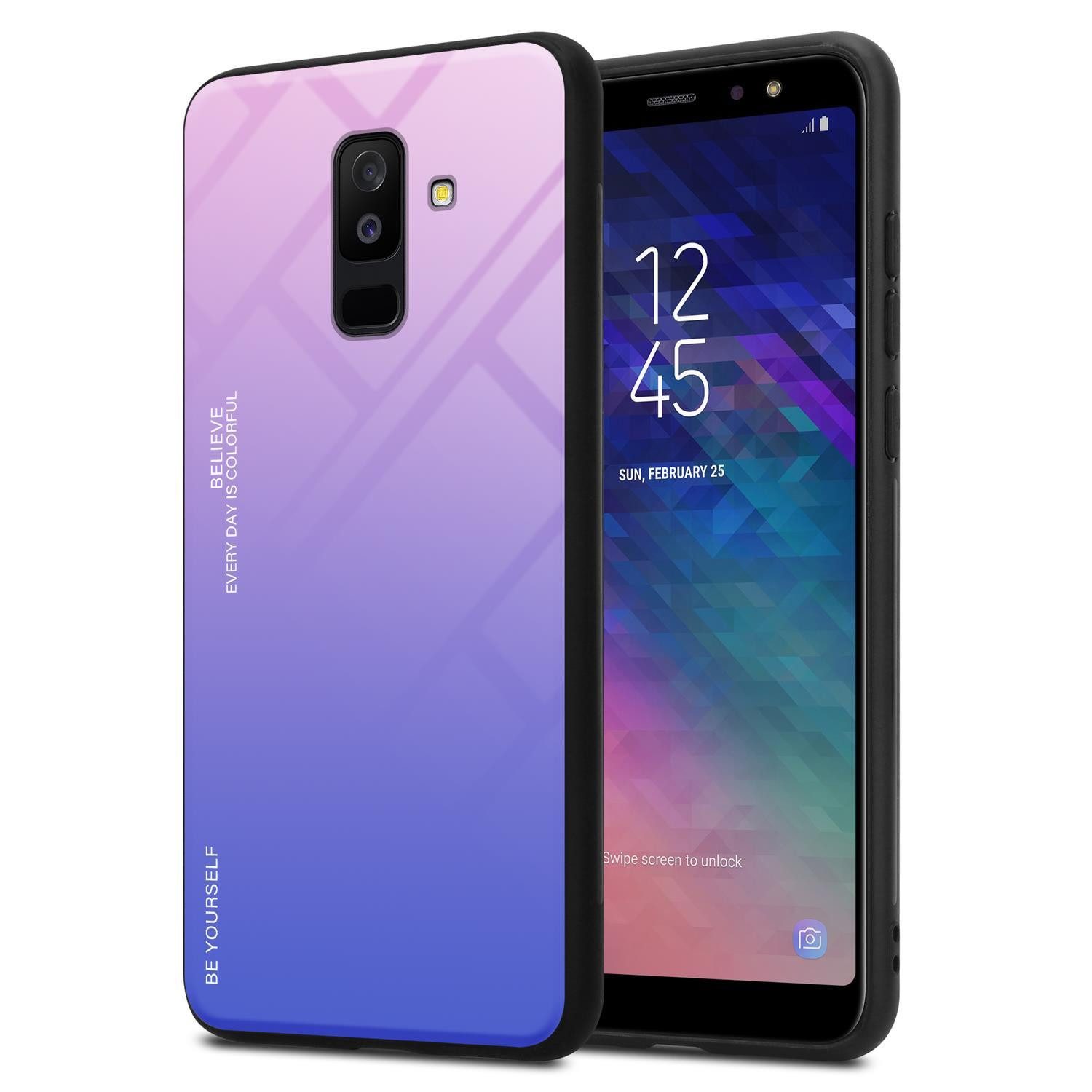 Cadorabo Handyhülle für Samsung Galaxy A6 PLUS 2018 Hülle Samsung Galaxy A6 PLUS 2018, Robustes Hard Case - Handy Schutzhülle - Hülle - Back Cover Bumper