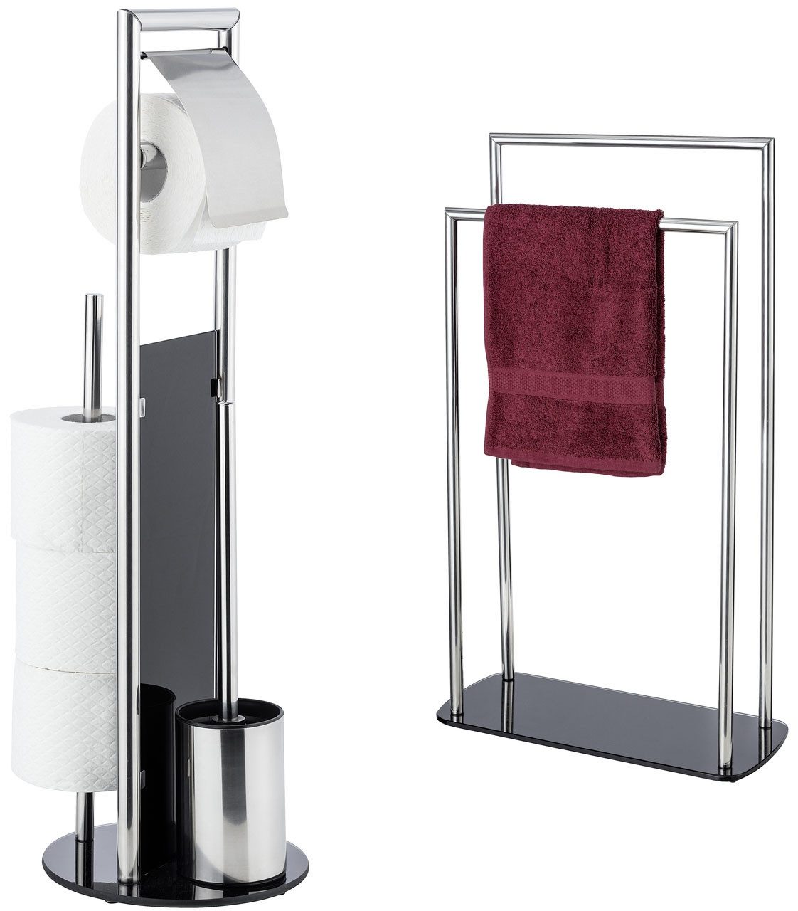 WENKO WC-Garnitur Ravina, Stand WC Garnitur und Handtuchhalter