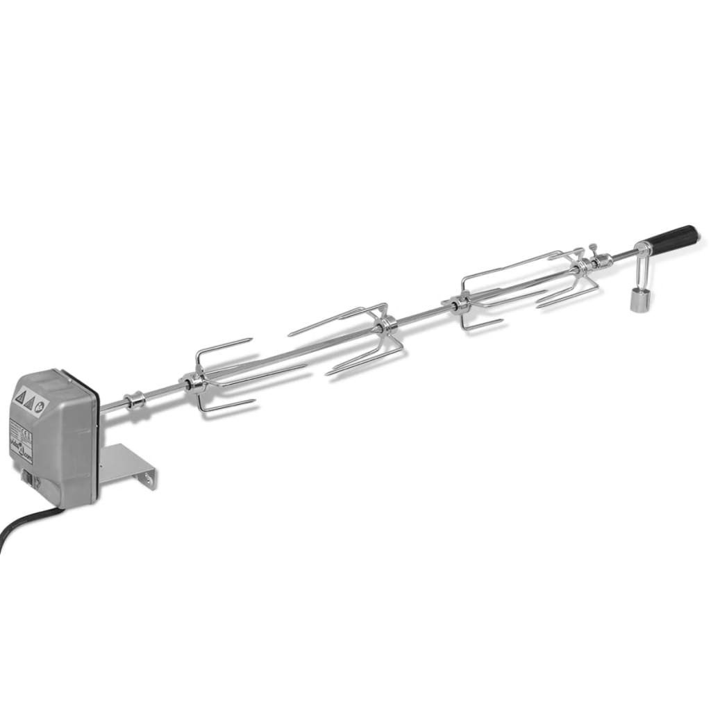 Holzkohlegrill Grillspieß mit Motor Stahl 1000 mm