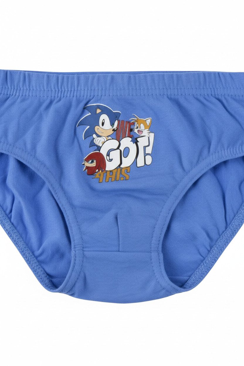Disney Slip Jungen Unterwäsche-Set Single Jersey 3-teilig – Sonic (Set)
