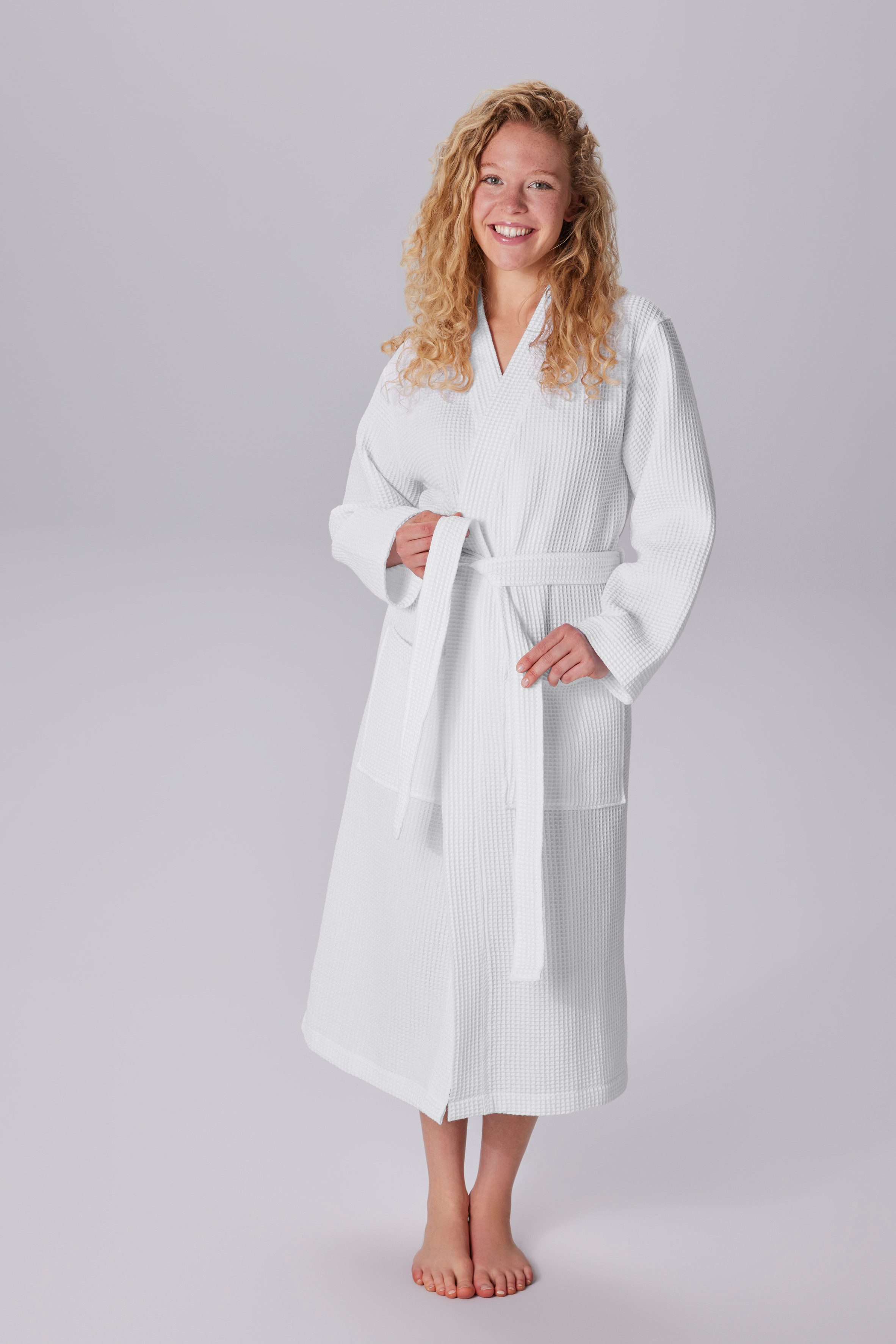 my home Unisex-Bademantel Inga, Waffelpiqué, ideal günstig online kaufen