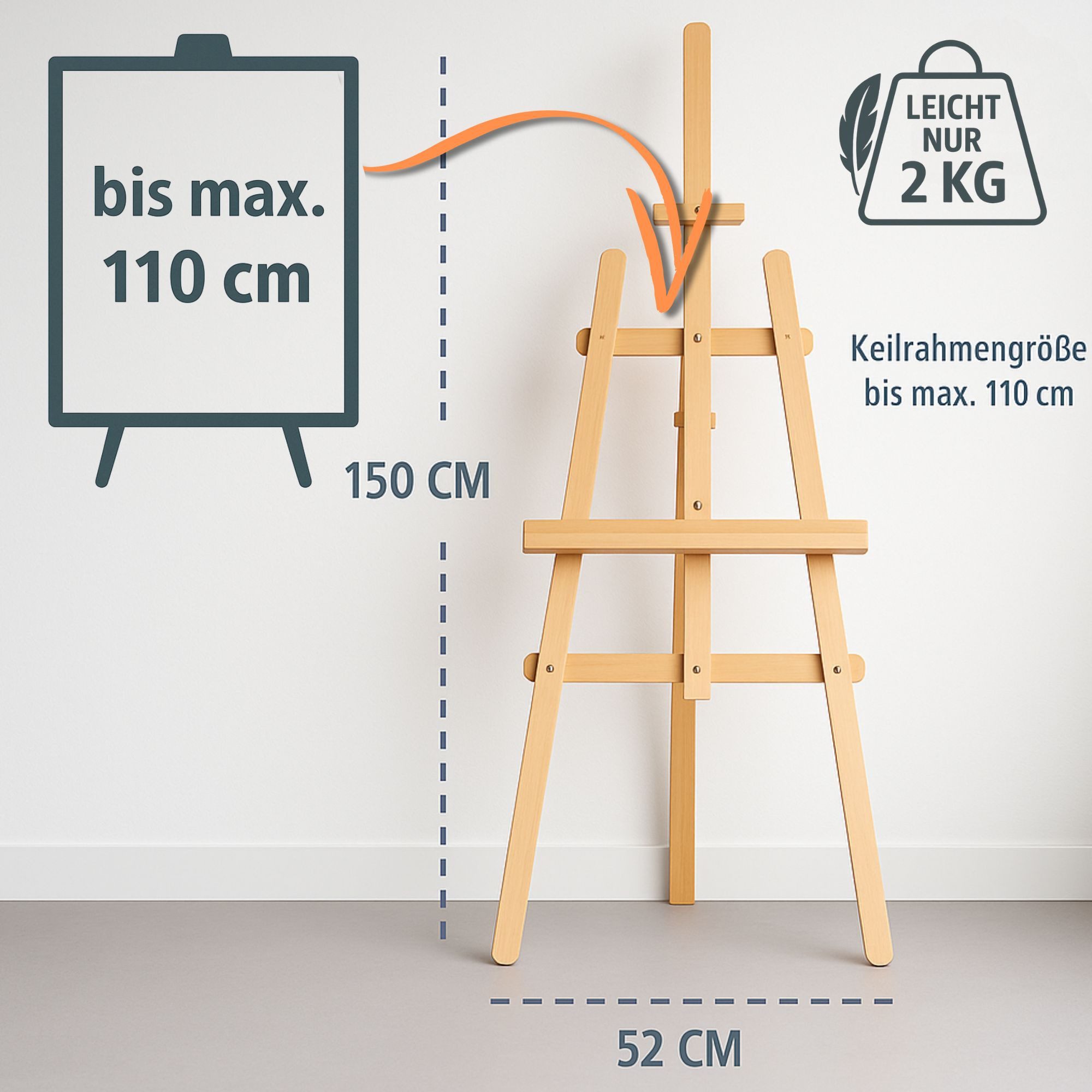 Amazinggirl Standstaffelei Staffelei Holz groß Leinwand Ständer - Holzständer für Sitzplan