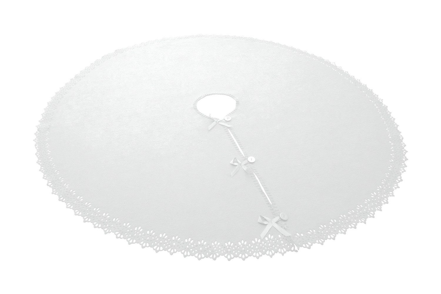 wometo Baumteppich Weihnachtsbaumdecke / Baumunterlage mit Knöpfen & Satin- günstig online kaufen