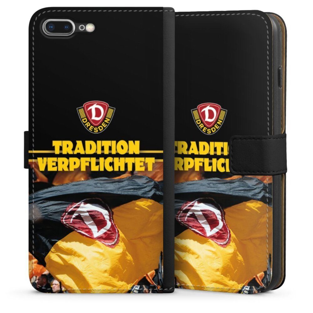 DeinDesign Handyhülle SG Dynamo Dresden Fanartikel SGD Tradition Verpflichtet Dynamo Dresden, Apple iPhone 7 Plus Hülle Handy Flip Case Wallet Cover