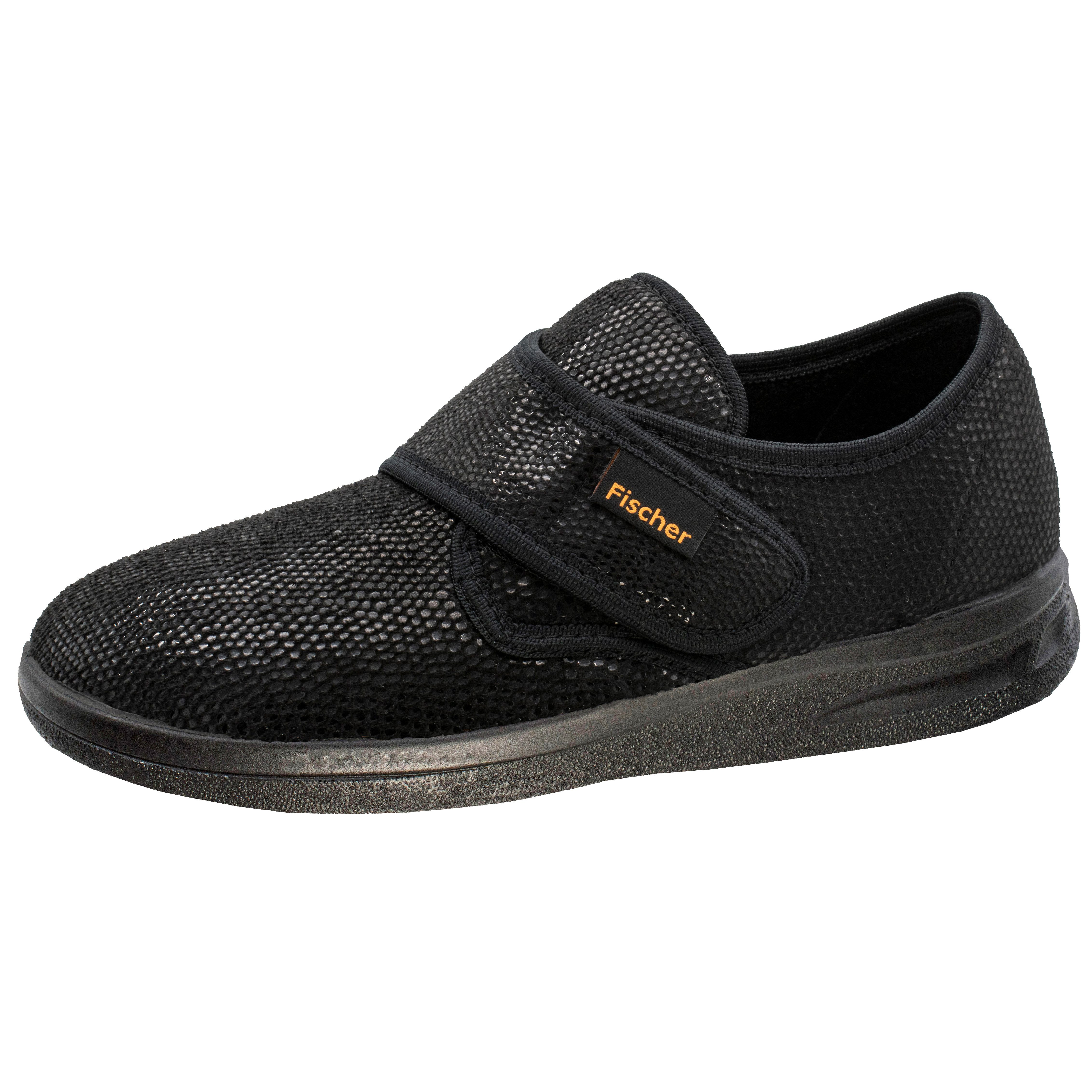 Fischer-Markenschuh Ortho Klettschuh mit Klettverschluss, Weite K, Frotteefutter, Reptilstretch