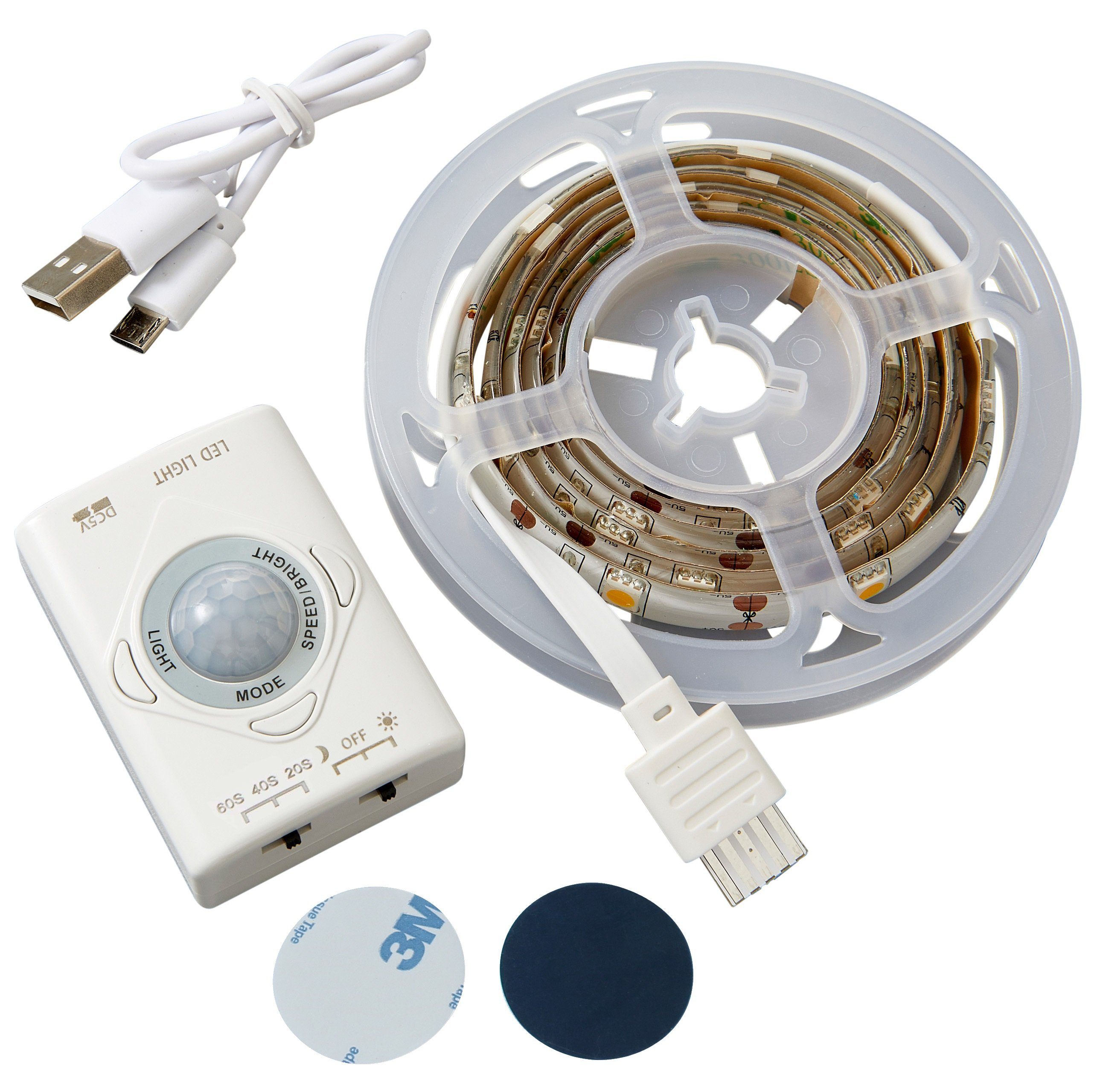 LED-Streifen LED Streifen Bewegungsmelder Innenbereich Schrankleuchte 1100mAh Akku