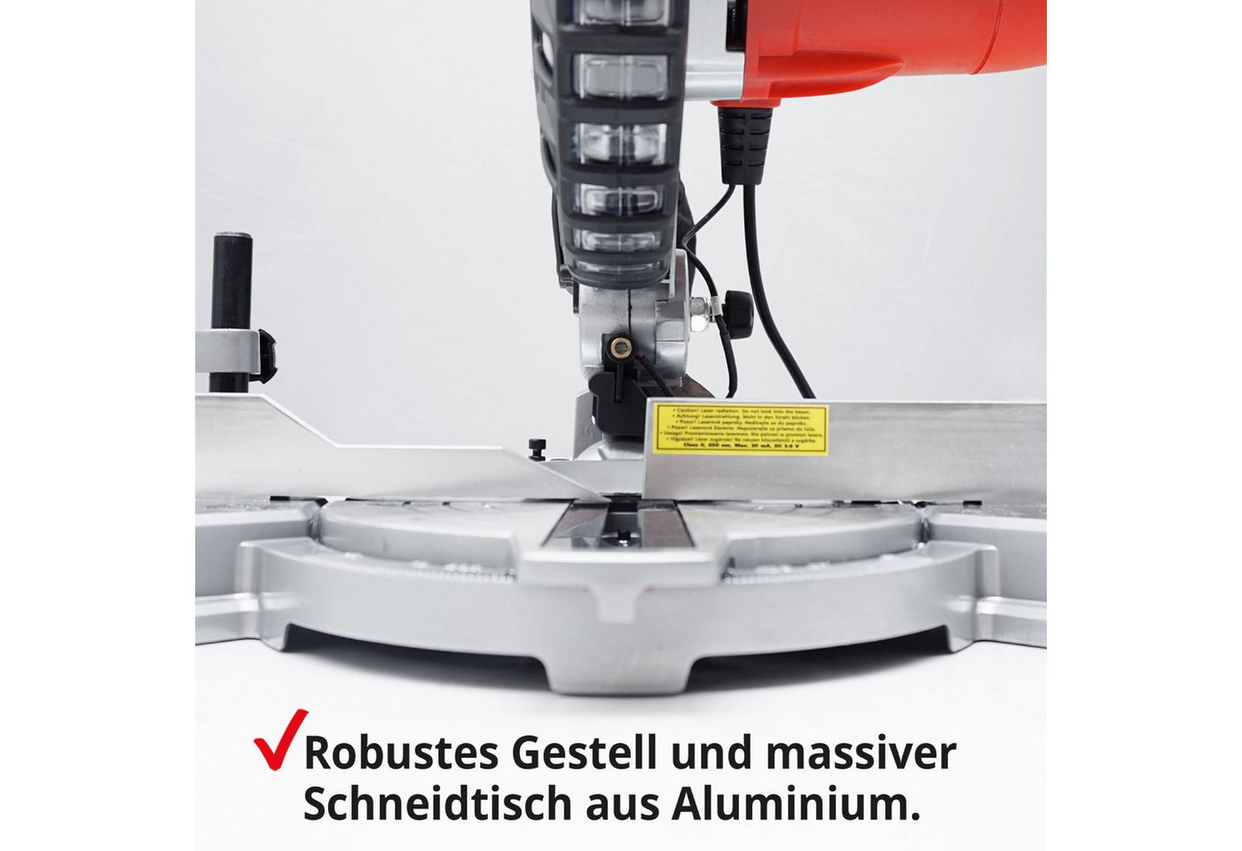Thumbnail - Hecht Kappsäge mit Schnittlaser 210 mm Ø-HM Sägeblatt Gehrungsschnitte, 1400W, Staubfangsack, Absauganschluss, 5000 U/mi...