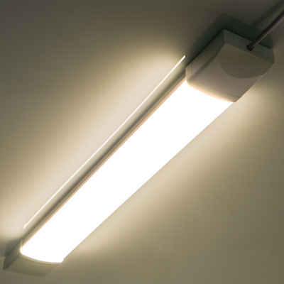 MODLICHT Deckenleuchte LED Feuchtraumleuchte Feuchtraumlampe Wannenleuchte Werkstatt Röhre, 18 W/36W, 60cm/120cm, Neutralweiß(4000-4500K)