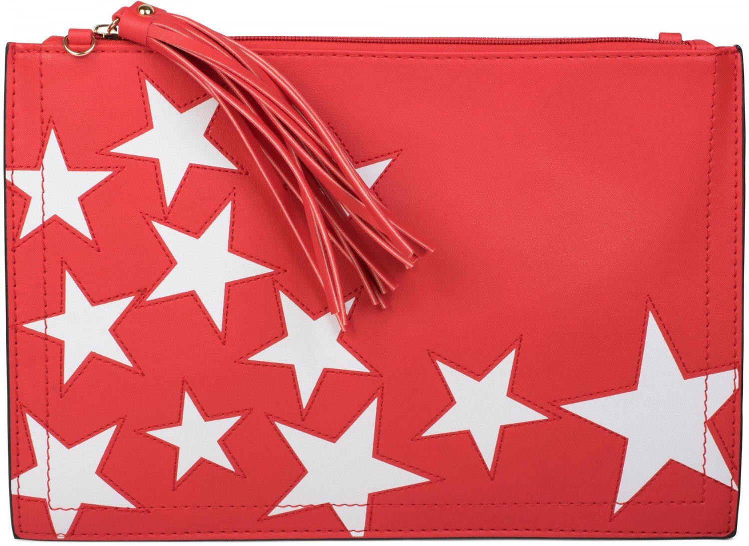 styleBREAKER Clutch Clutch mit Sterne Muster (1-tlg)