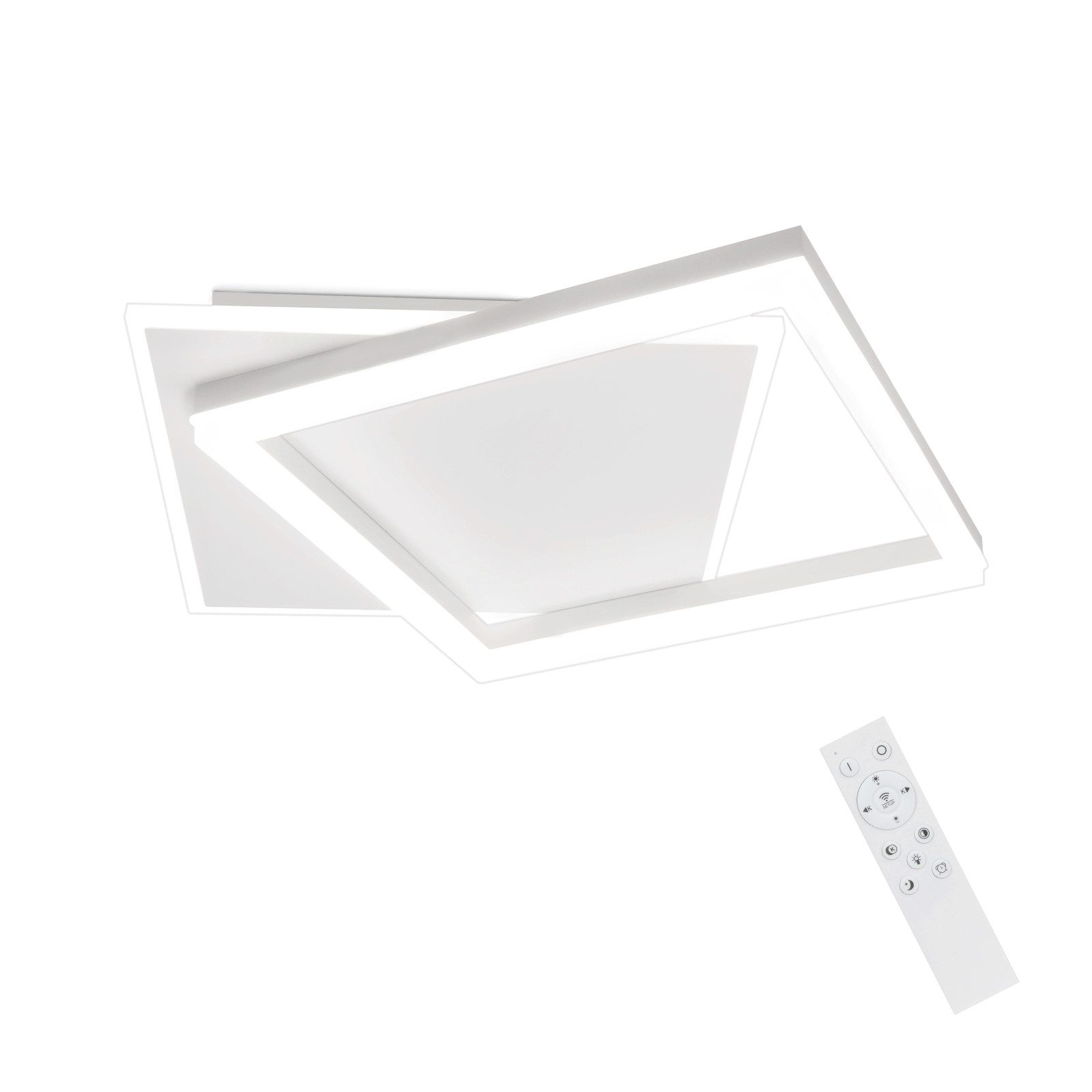 ZMH LED Deckenleuchte Deckenlampe Wohnzimmer - Schlafzimmerlampe Schwarz 42W, LED fest integriert