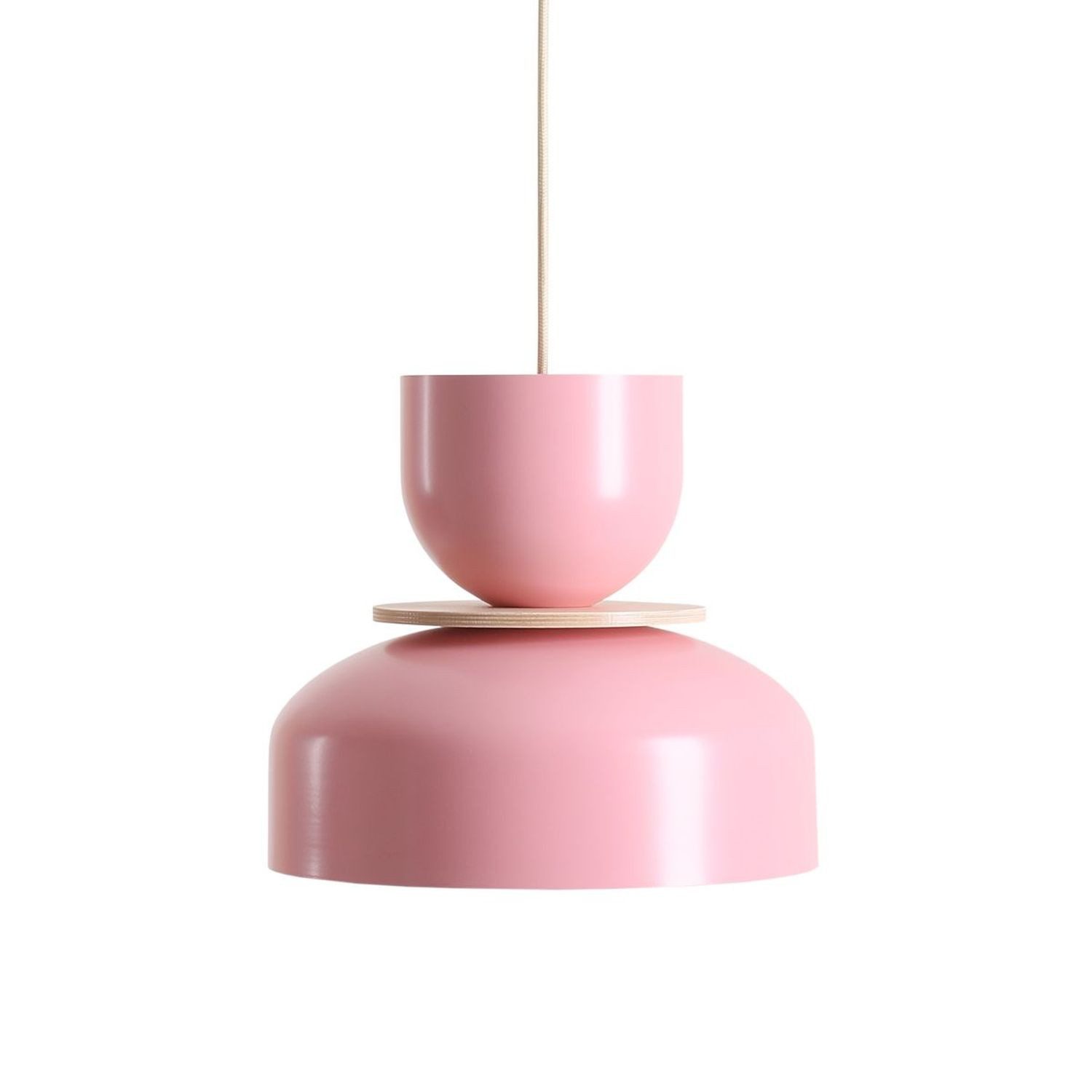 Licht-Erlebnisse Pendelleuchte RIMO, ohne Leuchtmittel, Metall H: max. 230 cm D: 30 cm rund Pink E27 Modern