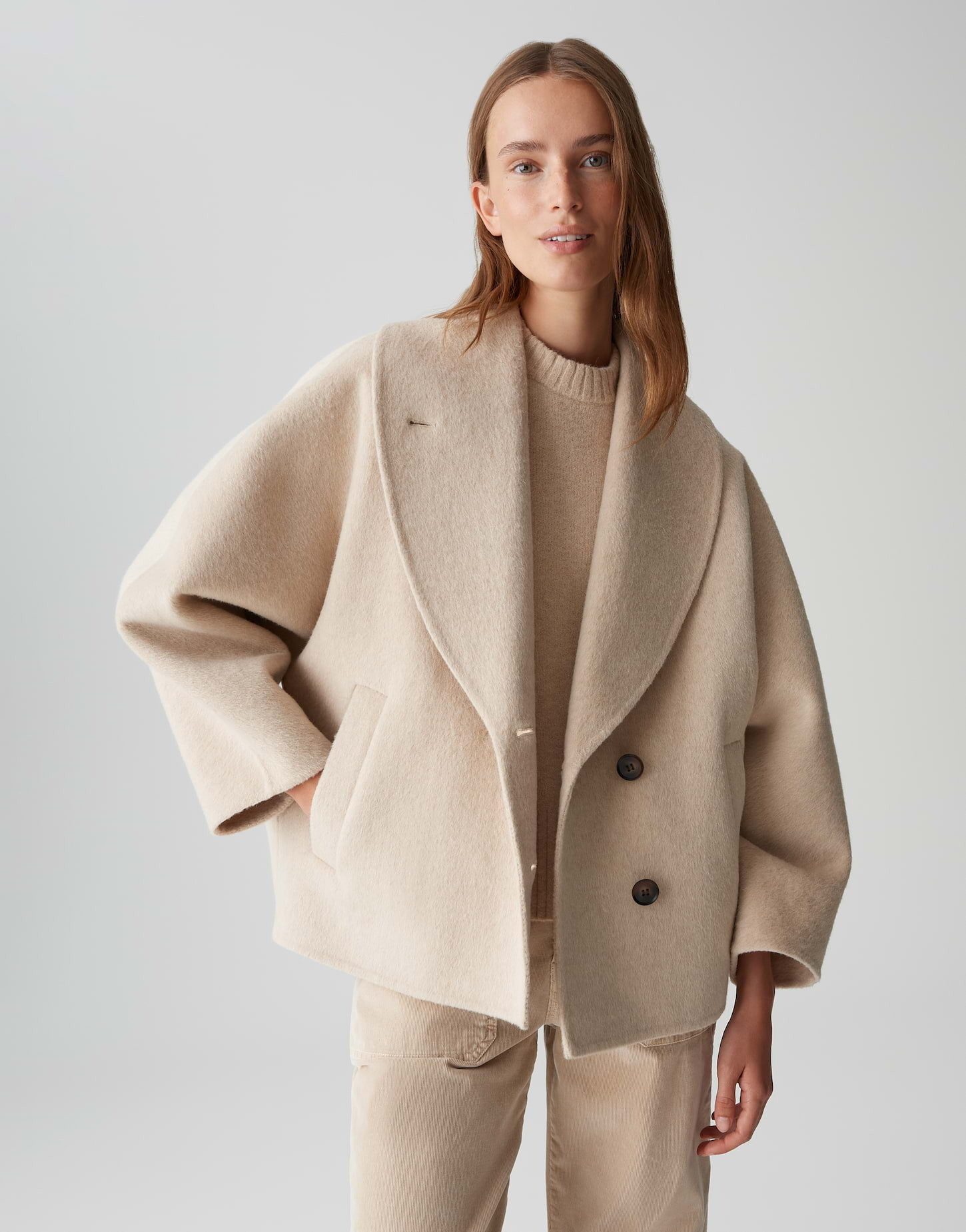 OPUS Cabanjacke HILLWA aus weichem Wollmix ovaler Schnitt, weicher Griff, z günstig online kaufen