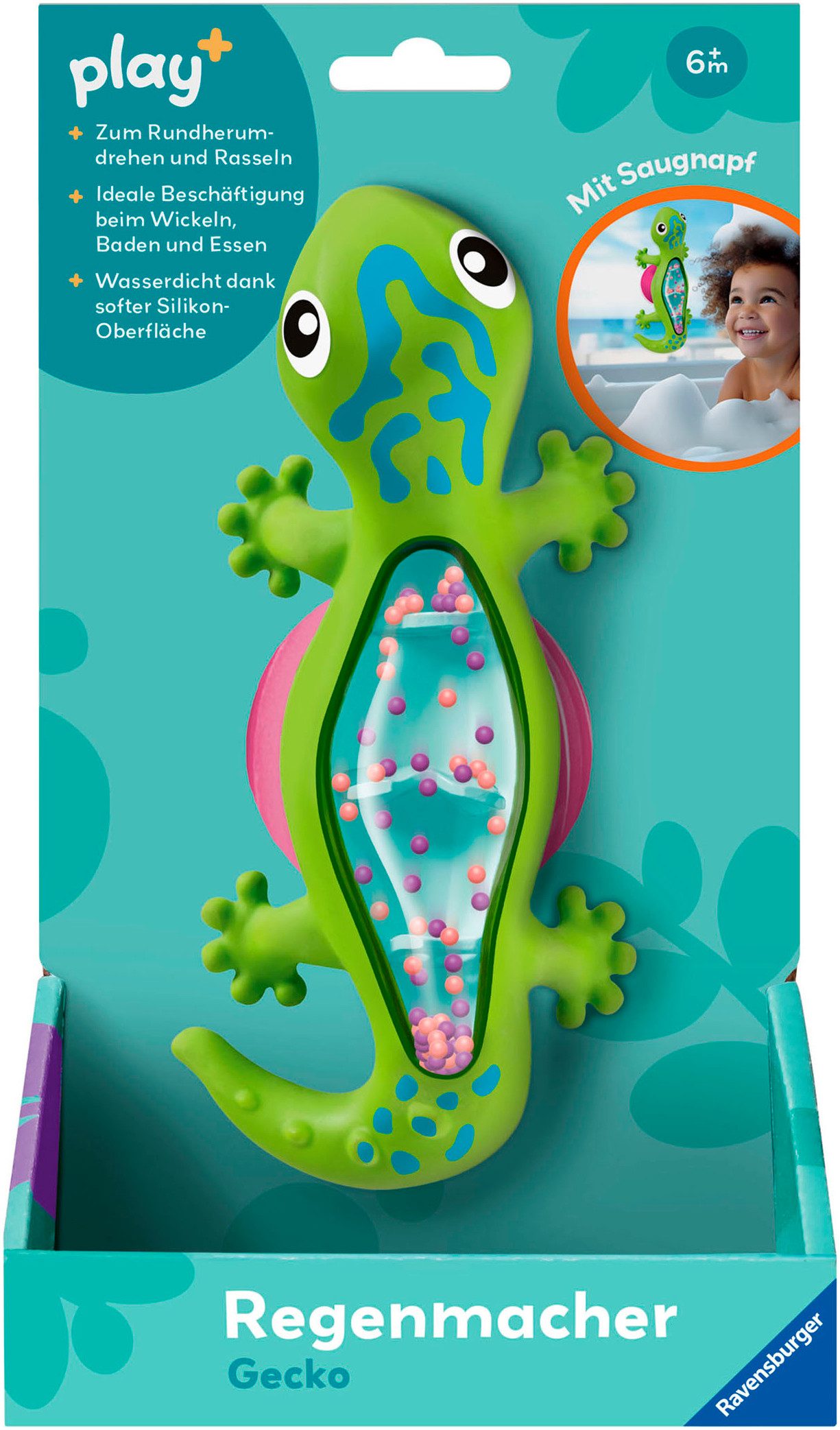 Ravensburger Rassel Play+ Regenmacher: Gecko
