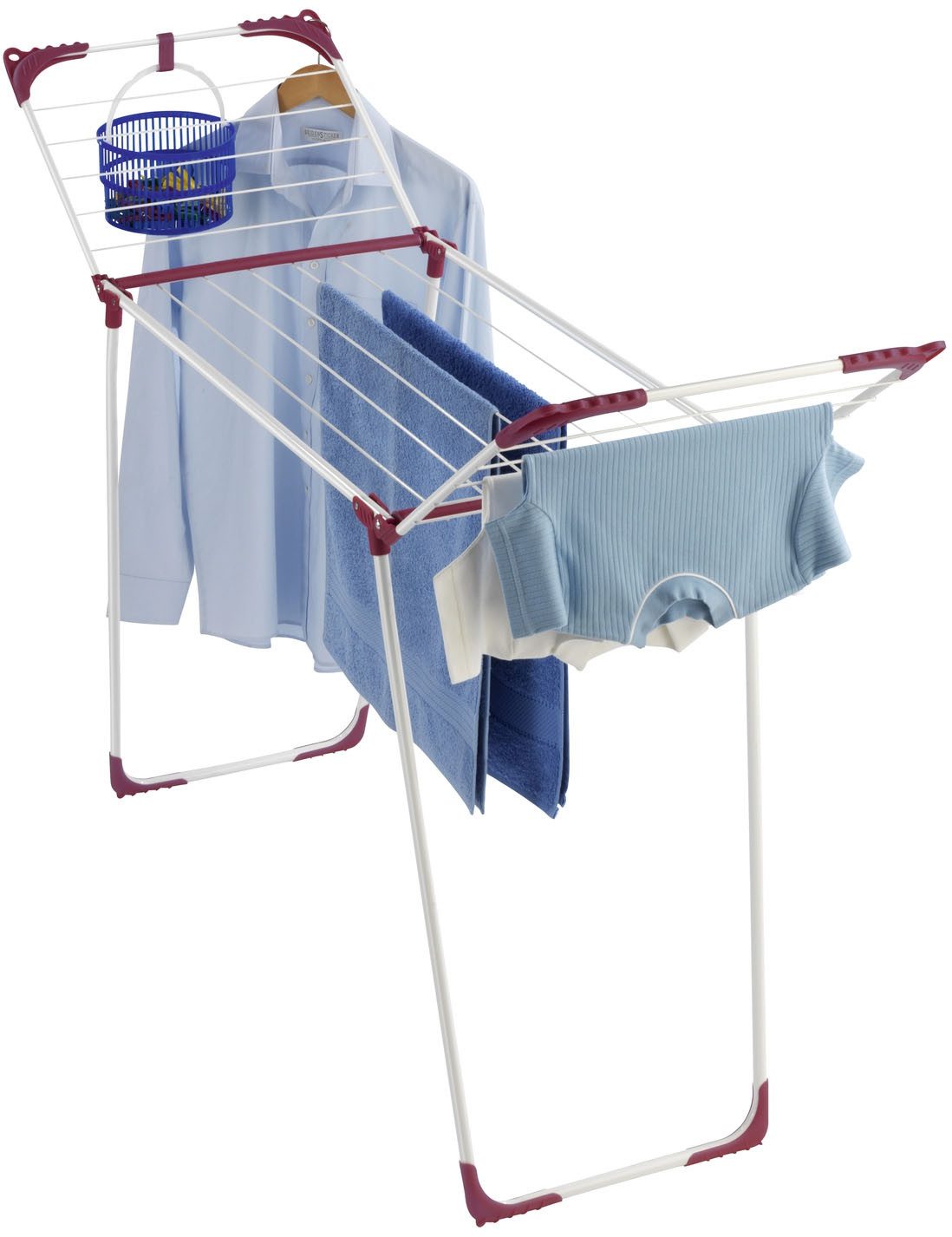 WENKO Wäscheständer Modell Summer Dry, Flügelwäschetrockner, 13 m Trockenlänge, platzsparend zusammenklappbar