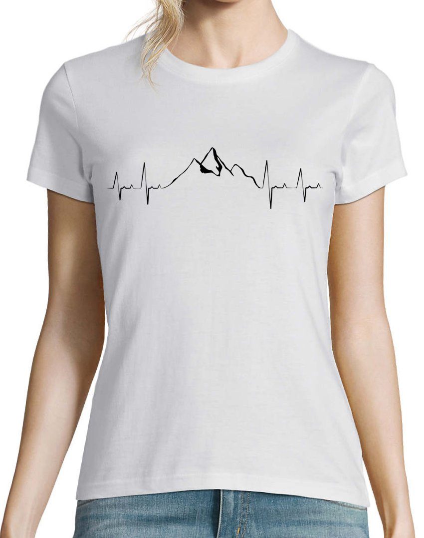 Youth Designz T-Shirt Heartbeat Mountain Damen T-Shirt mit tendigem Frontpr günstig online kaufen