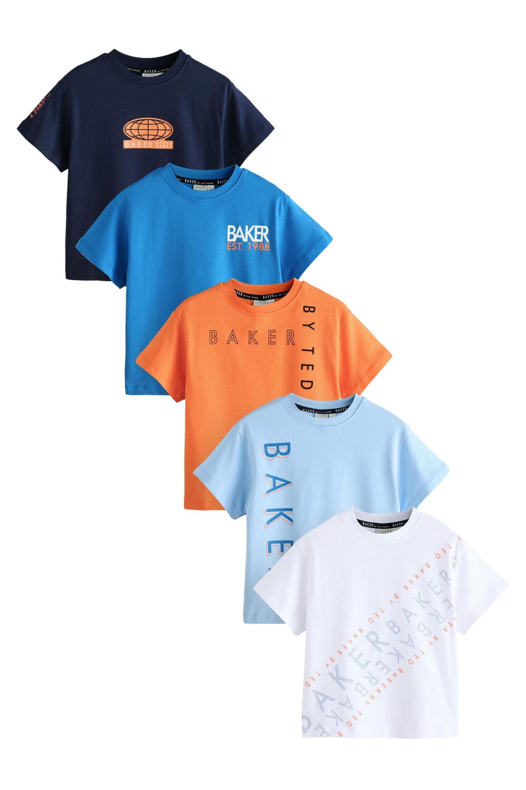 T-Shirt Baker by Ted Baker T-Shirts mit Grafik, 5er-Pack