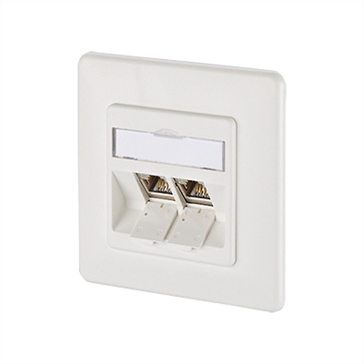 Dose UP/2 reinweiss E-DAT Modul 2 Ports, Kat.6 (Class E) Netzwerk-Panel