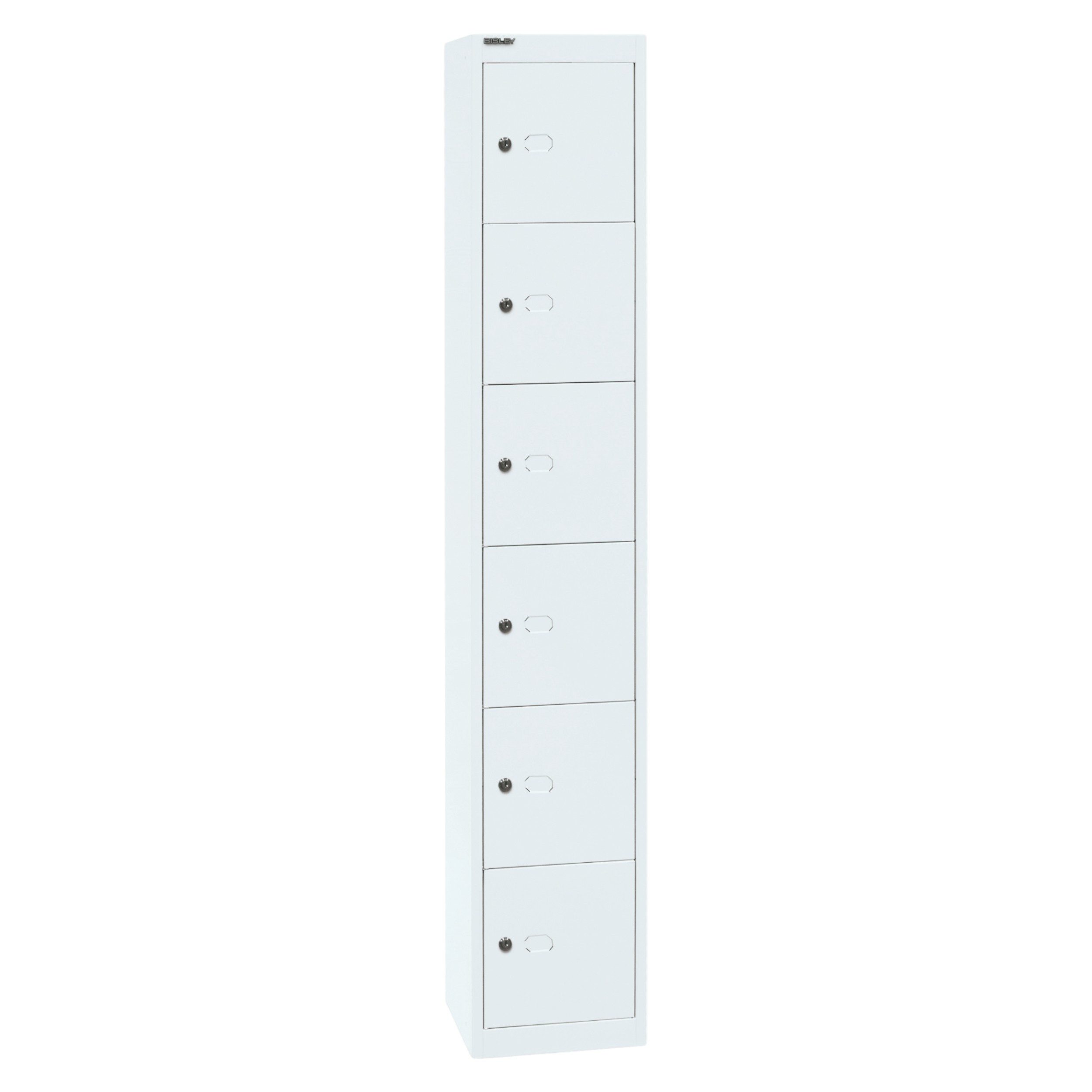 Bisley Spind Garderobenschrank Office in Verkehrsweiß - Maße: H 180 x B 31 x T 31 cm