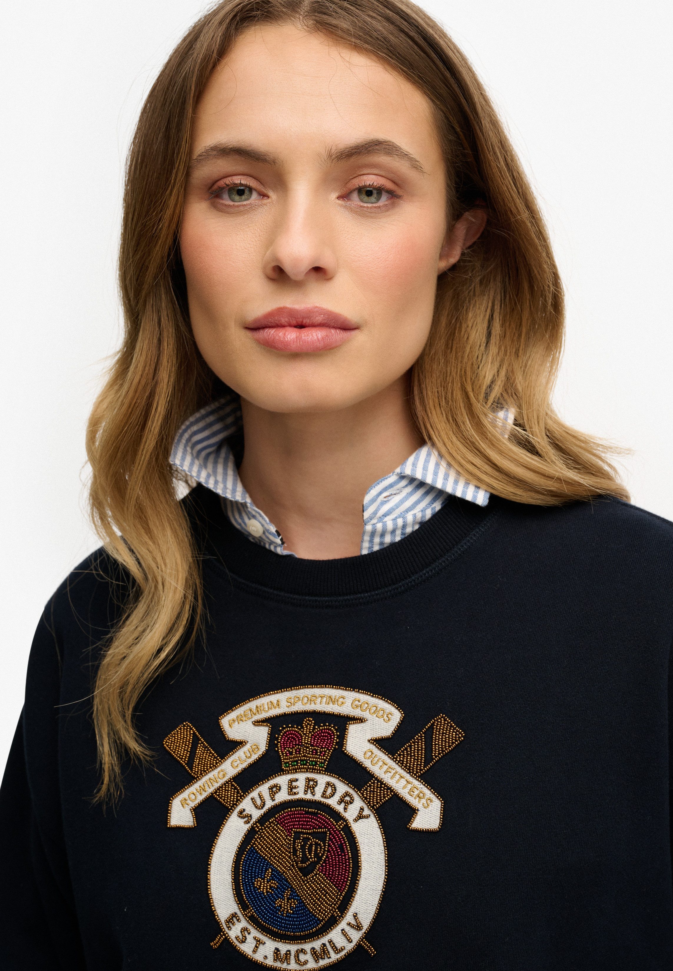 Superdry Sweatshirt Crest Loose Crew