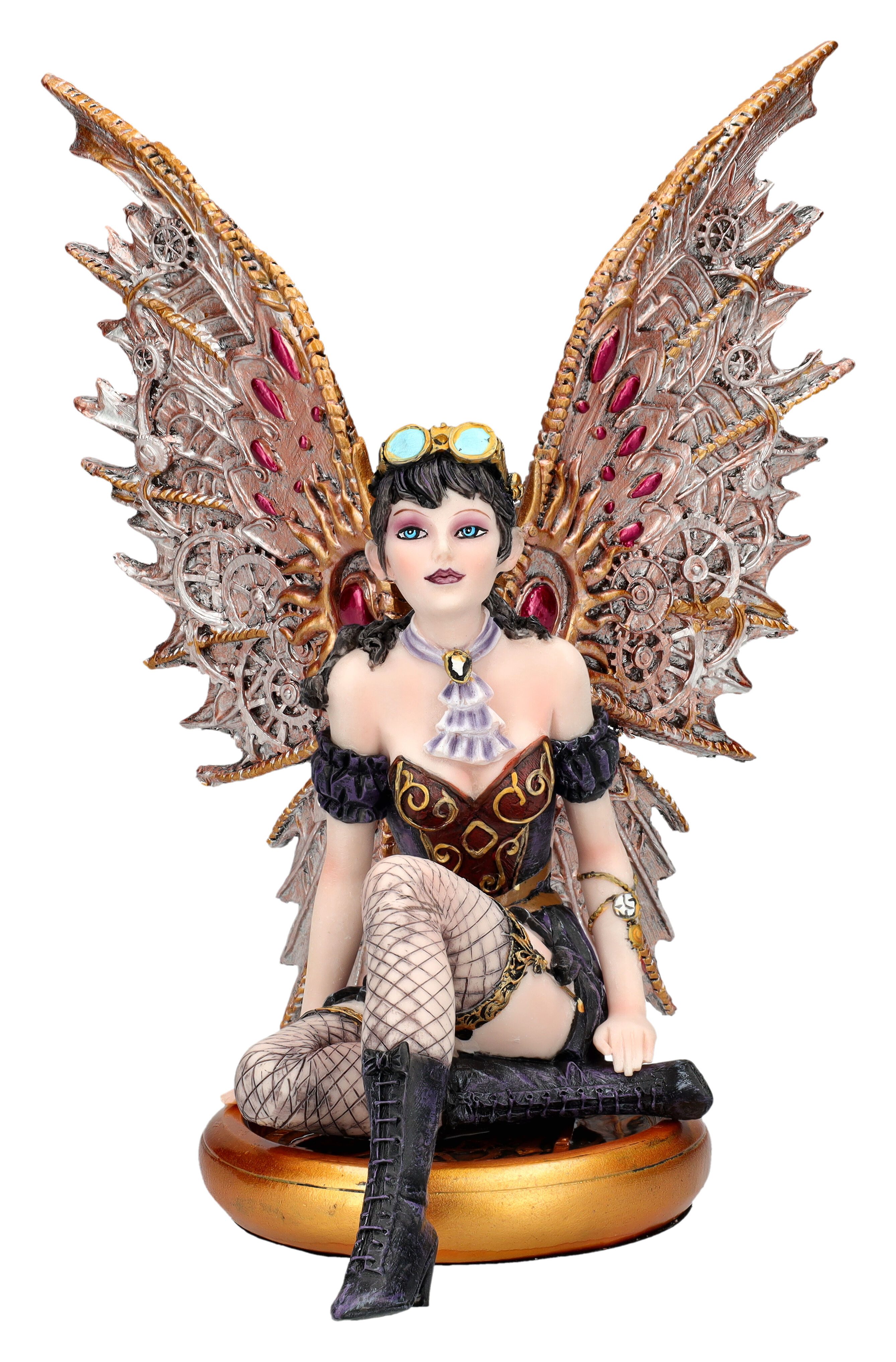 Figuren Shop GmbH Fantasy-Figur Elfen Figur - Steampunk Fairy - Fantasy Dekofigur Elfe Fee Dekoration
