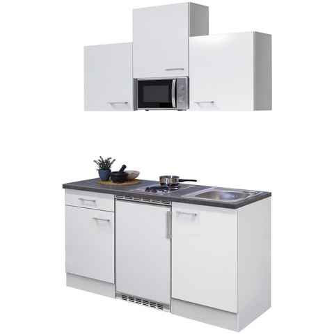 Flex-Well Küchenzeile Lucca, mit E-Geräten, Gesamtbreite 150,5 cm