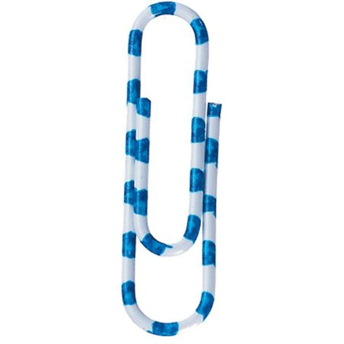 ALCO Büroklammer Briefklammer Zebra kunststoffüberzogen 28mm weiß-blau VE=300 Stück