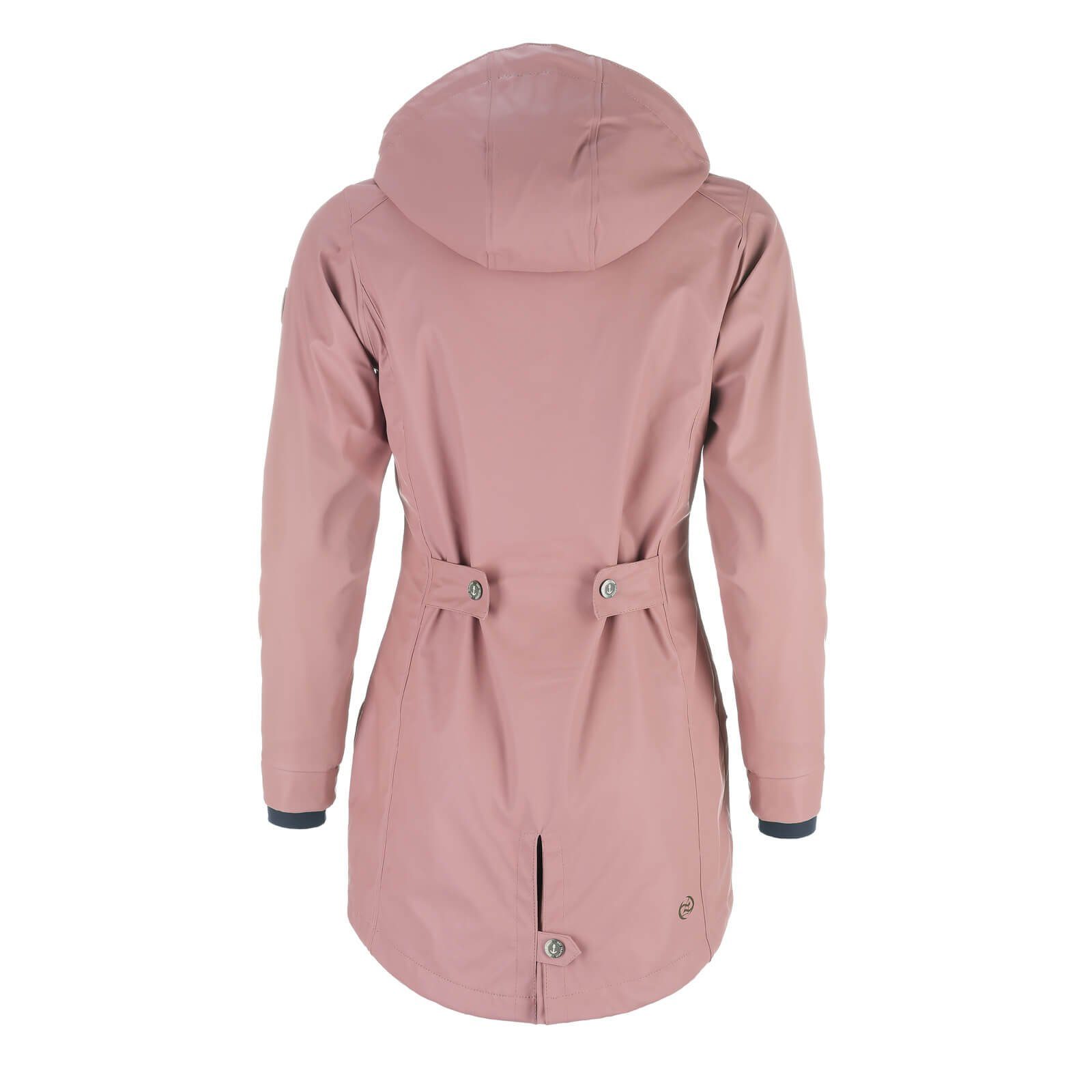 Dry Fashion Regenjacke Kiel Damen Regenmantel - Outdoor-Jacke Parka Wasserdicht & Winddicht Verschweißte Nähte, Kapuze verstellbar, abgedeckter Reißverschluss