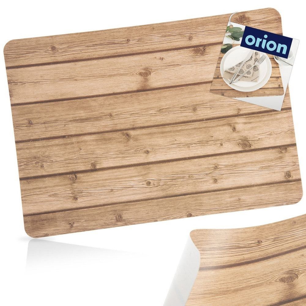 Orion Group Platzset 43x30 cm rechteckig in Holzoptik, abwischbar, strapazierfähig – Bild 5 von 5