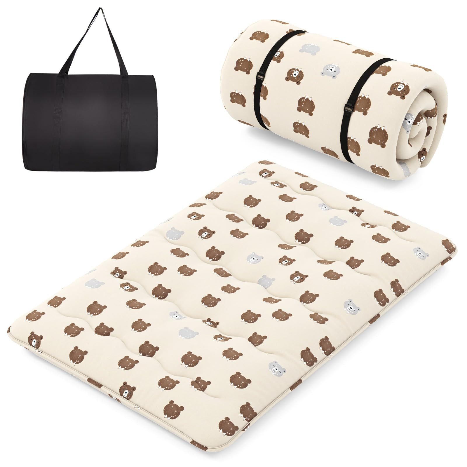 Futonmatratze, COSTWAY, 10 cm hoch, Futon Matratze, Tatami-Matte, Klappmatratze, 140x200cm