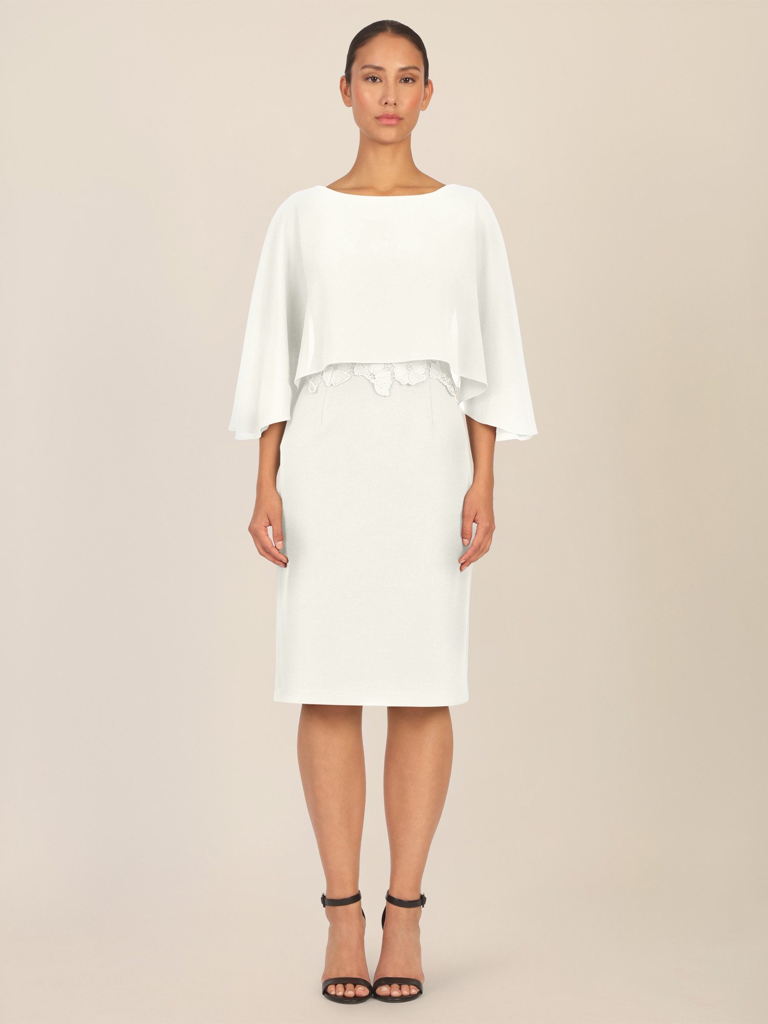 Apart Abendkleid in Lagenoptik mit Spitzenborte günstig online kaufen