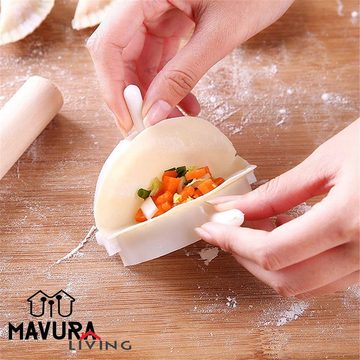 MAVURA Ravioliform MAVURALiving Ravioli Former Maultaschen Teigtaschen Form Ausstecher Dumpling Maker Teigtaschenformer weiß [3er Set]