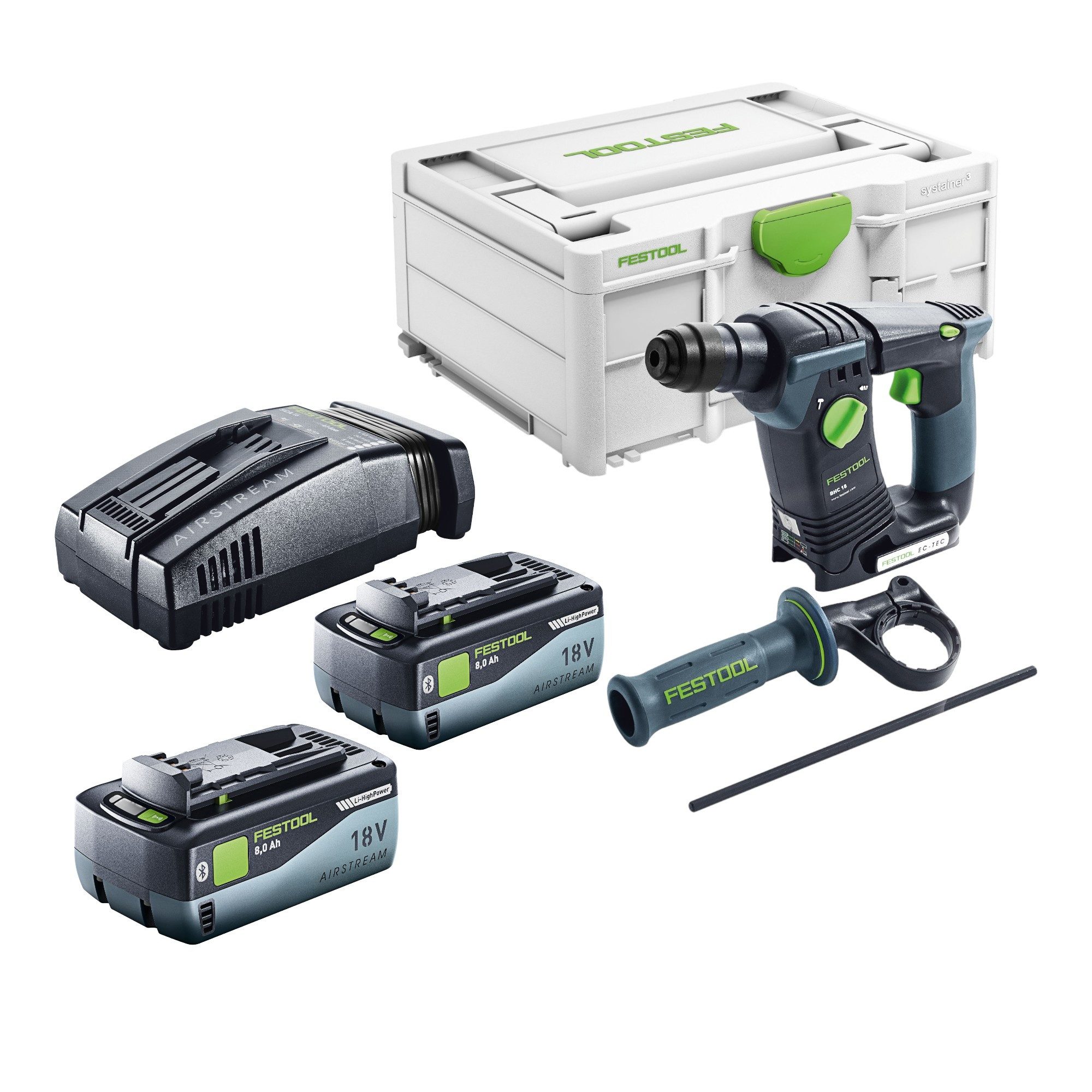 FESTOOL Akku-Bohrhammer Festool BHC 18-Basic Akku Bohrhammer 18 V 1,8 J SDS Plus Brushless (5