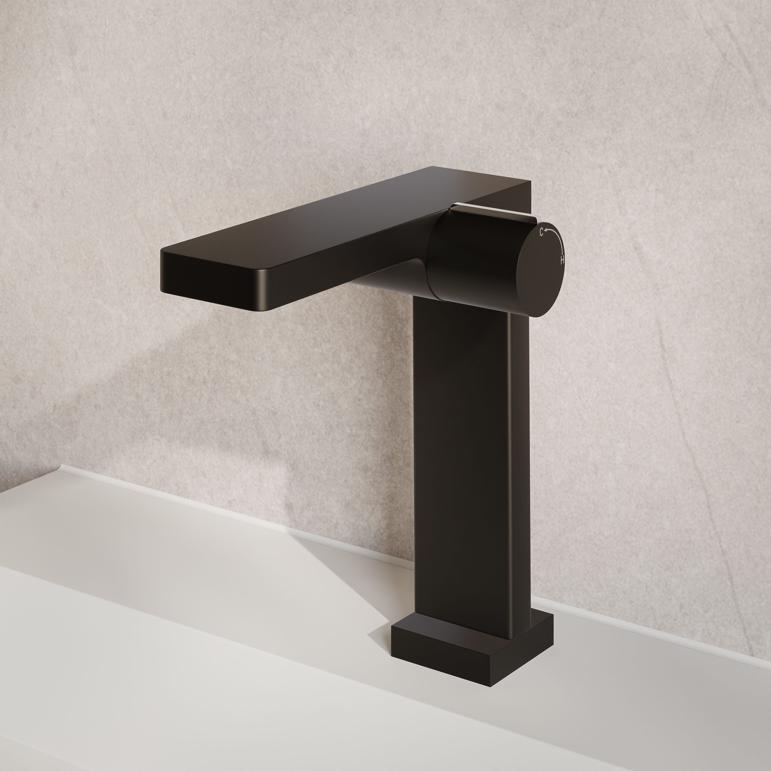 Bernstein Waschtischarmatur NT3220B Schwarz hoher Auslauf