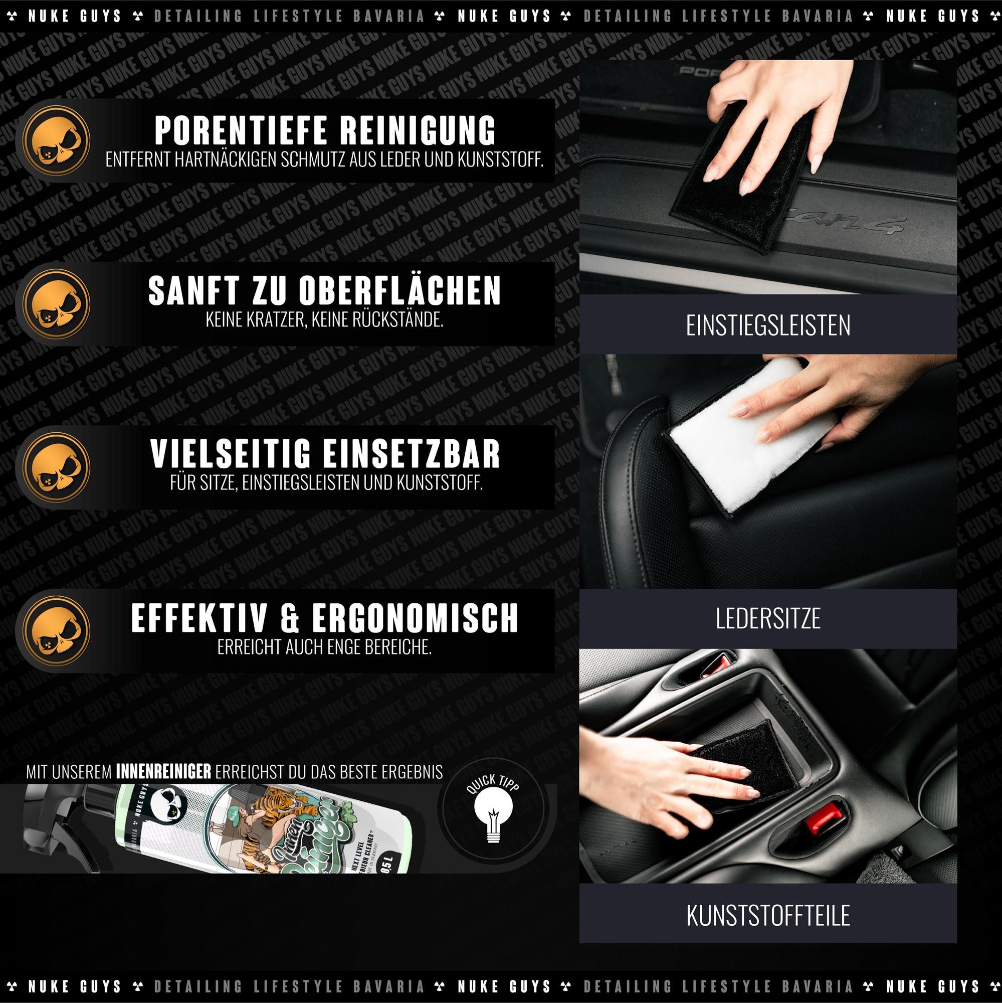 Nuke Guys Reinigungsschwamm Reinigungspad Nuke Guys Scrub Pad Interior Scrubber, Auto Pflege Applikator Pad - Innenraum Reinigung