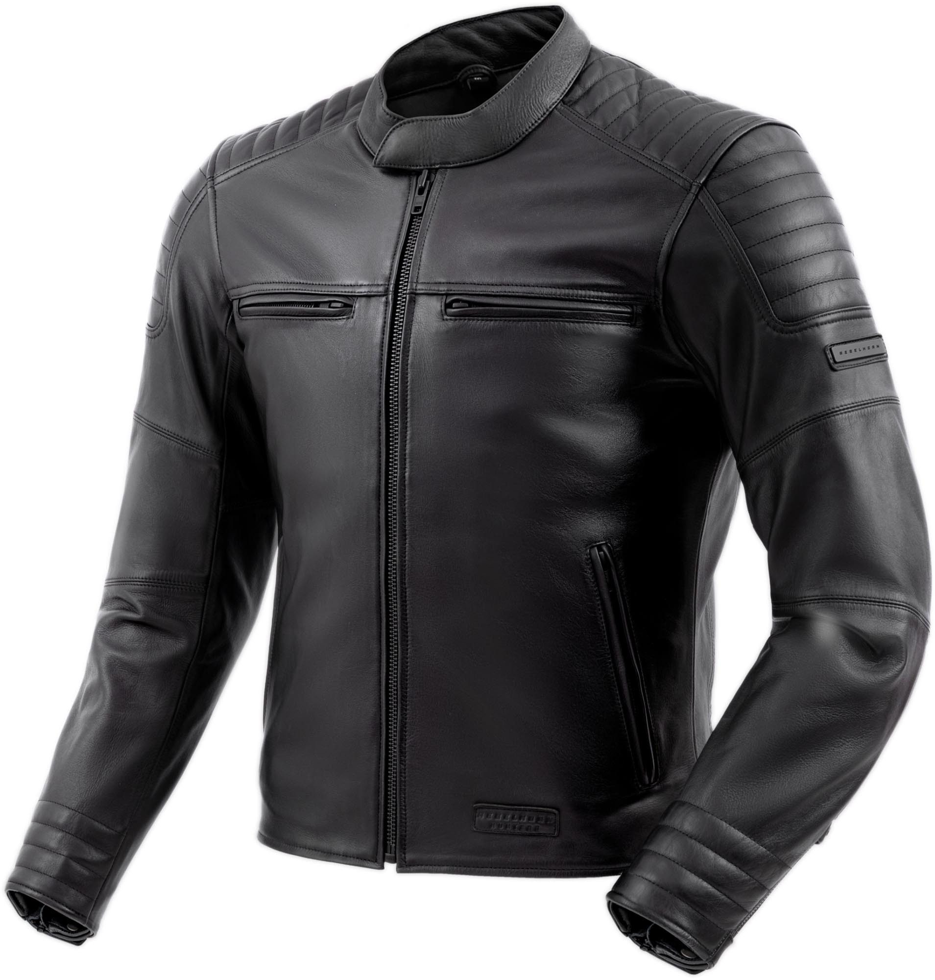 Rebelhorn Motorradjacke Hunter 2 Motorrad Lederjacke Rückenprotektor enthalten,Verbindungsreißverschluss,Ellenbogenpro