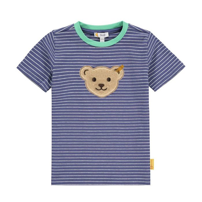 Steiff T-Shirt T-Shirt High Five mit Streifen und Teddybär
