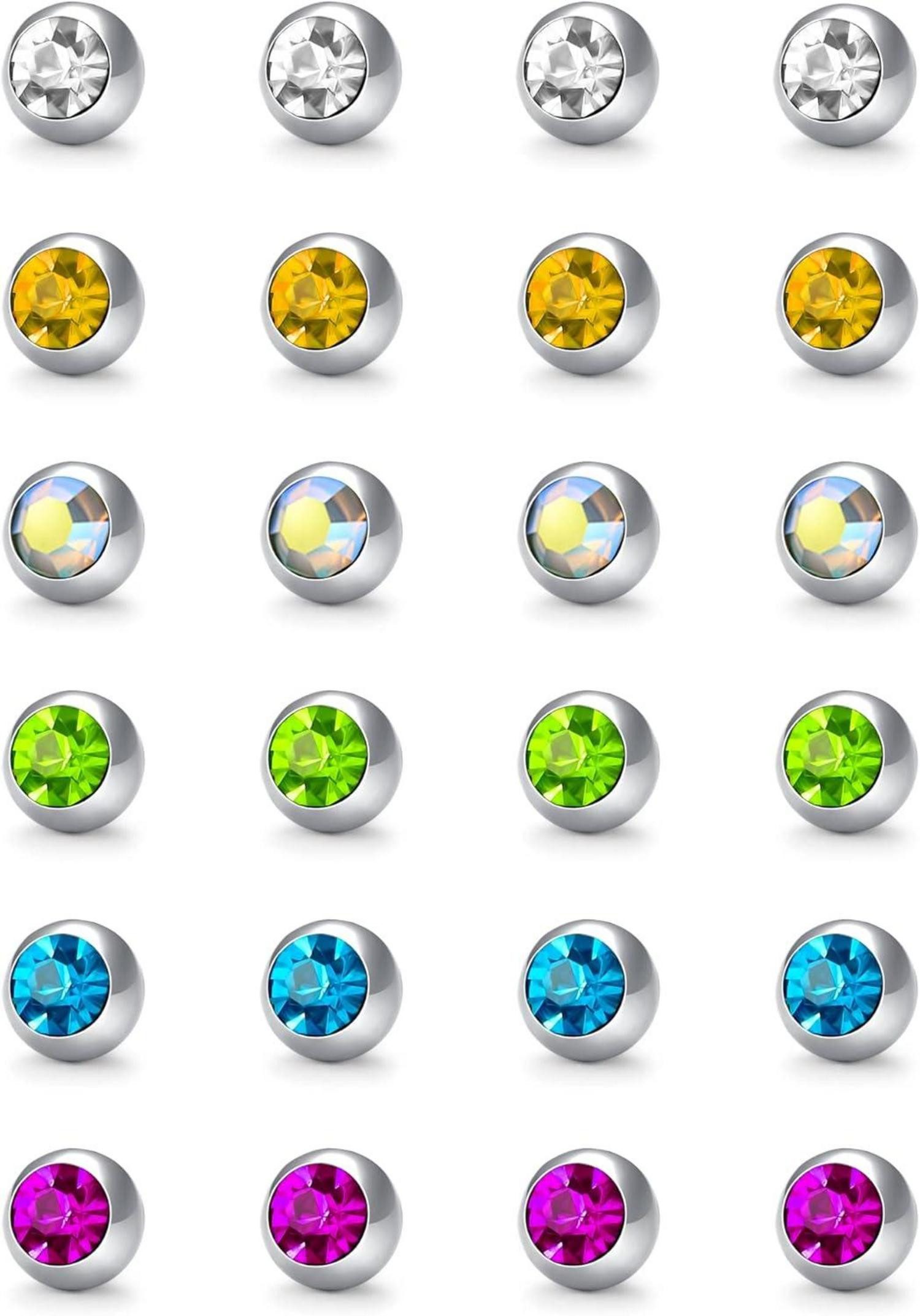 AceFun Brustwarzenpiercing 14G Piercing Kugel Ersatzkugeln 1,6mm