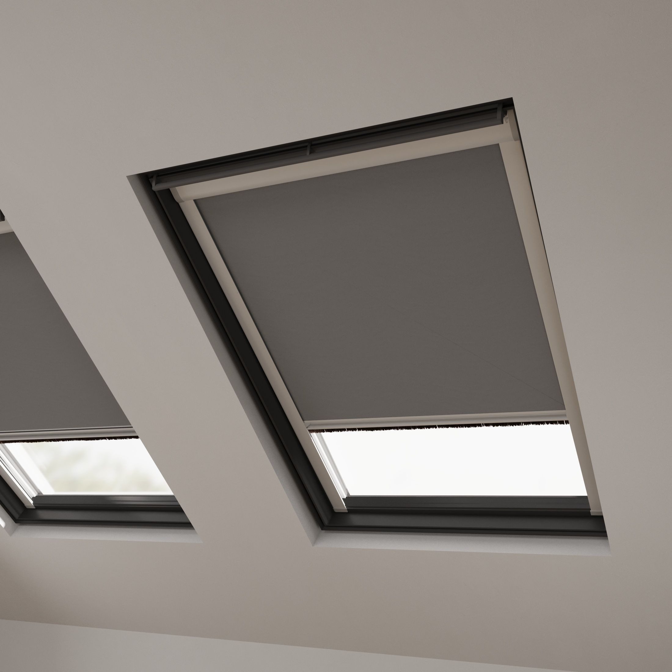Dachfensterrollo Verdunklungsrollo Dunkelgrau - Verdunklung - Kompatibel mit VELUX C02, Cocoon Home, verdunkelnd, Thermobeschichtet, Einfache Montage, 100% Verdunkelnd, Stufenlos