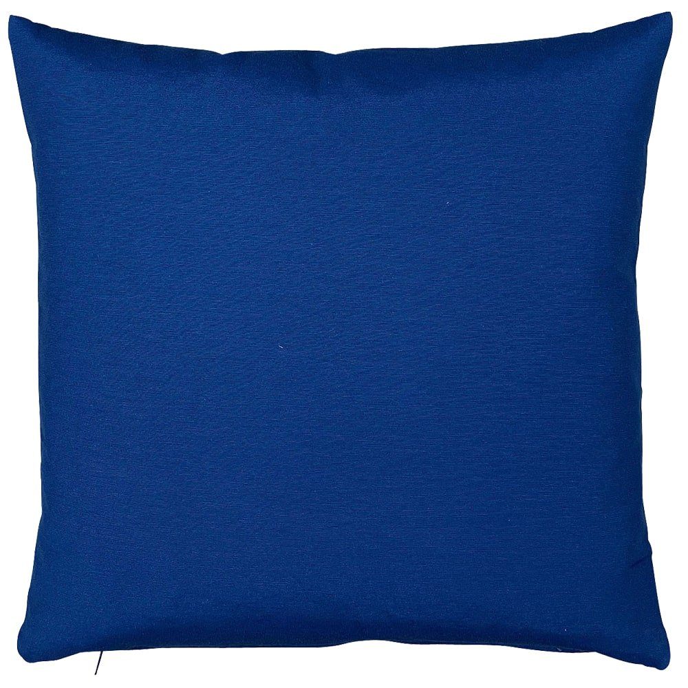 Kissenbezüge Kissenhülle INGRID einfarbig Heimtextilien uni blau 40x40 cm, matches21 HOME & HOBBY (1 Stück)