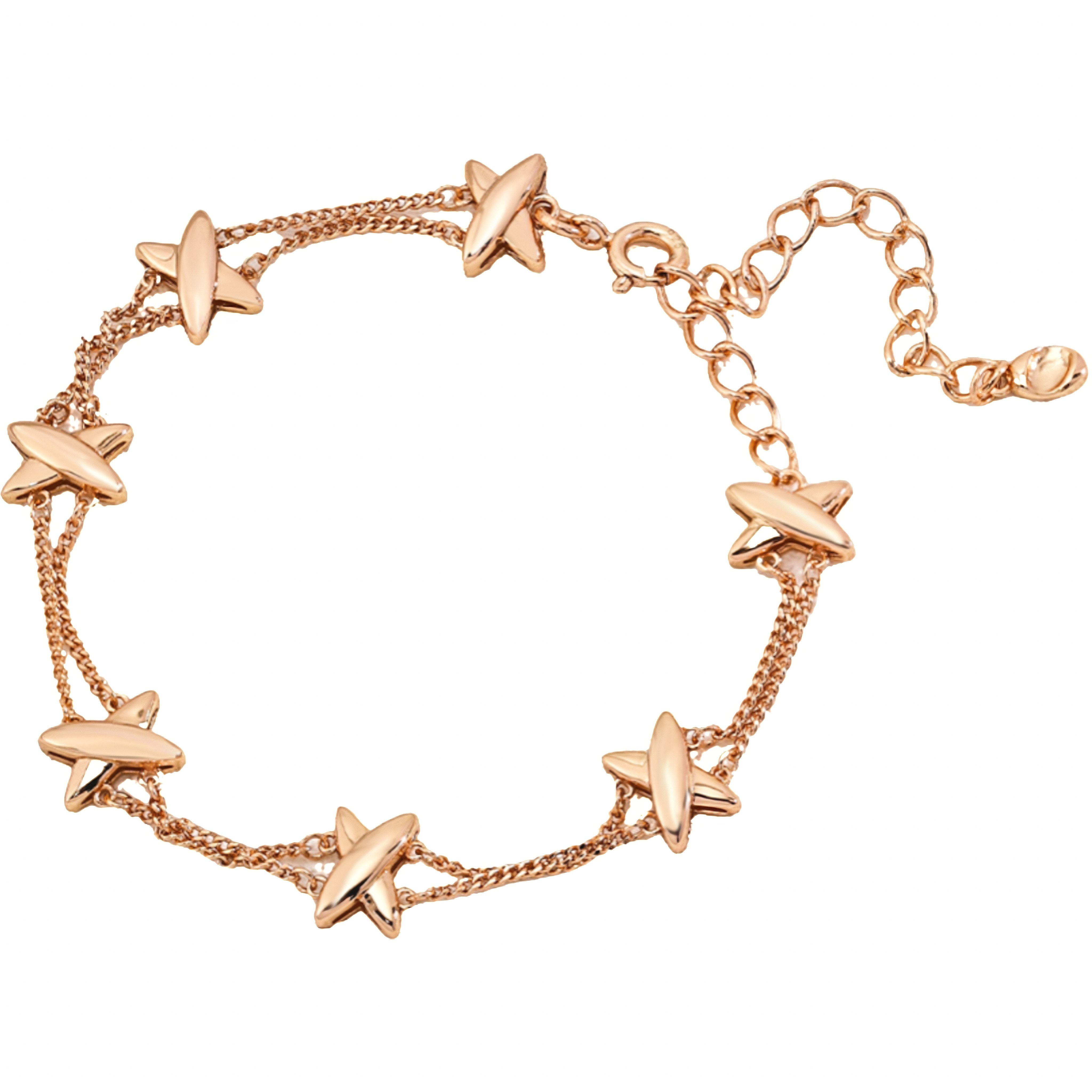 Jumpeak Silberarmband Damen Armbänder, Vergoldete Armbänder, Brautjungfer Armbänder, Sterling Silber Klee-Armband, 18K vergoldet, Geschenk für Frauen