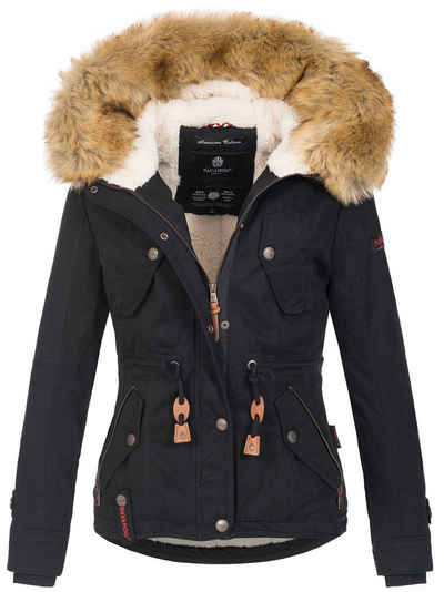 Navahoo Winterjacke Pearl mit warmem Teddyfell